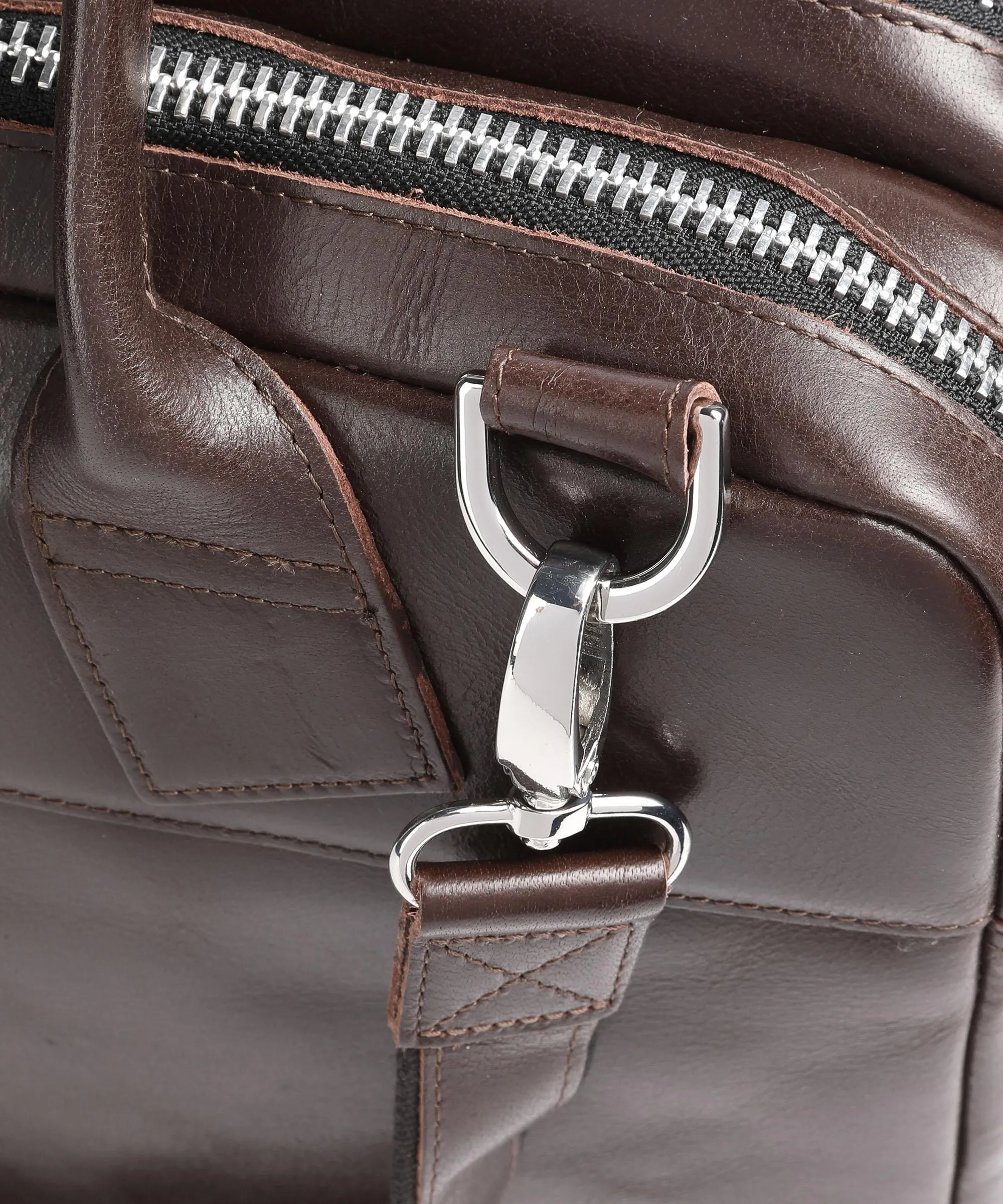  Royal RepubliQ Nano Big Zip Cartella 16″ pelle a grana fine marrone scuro  