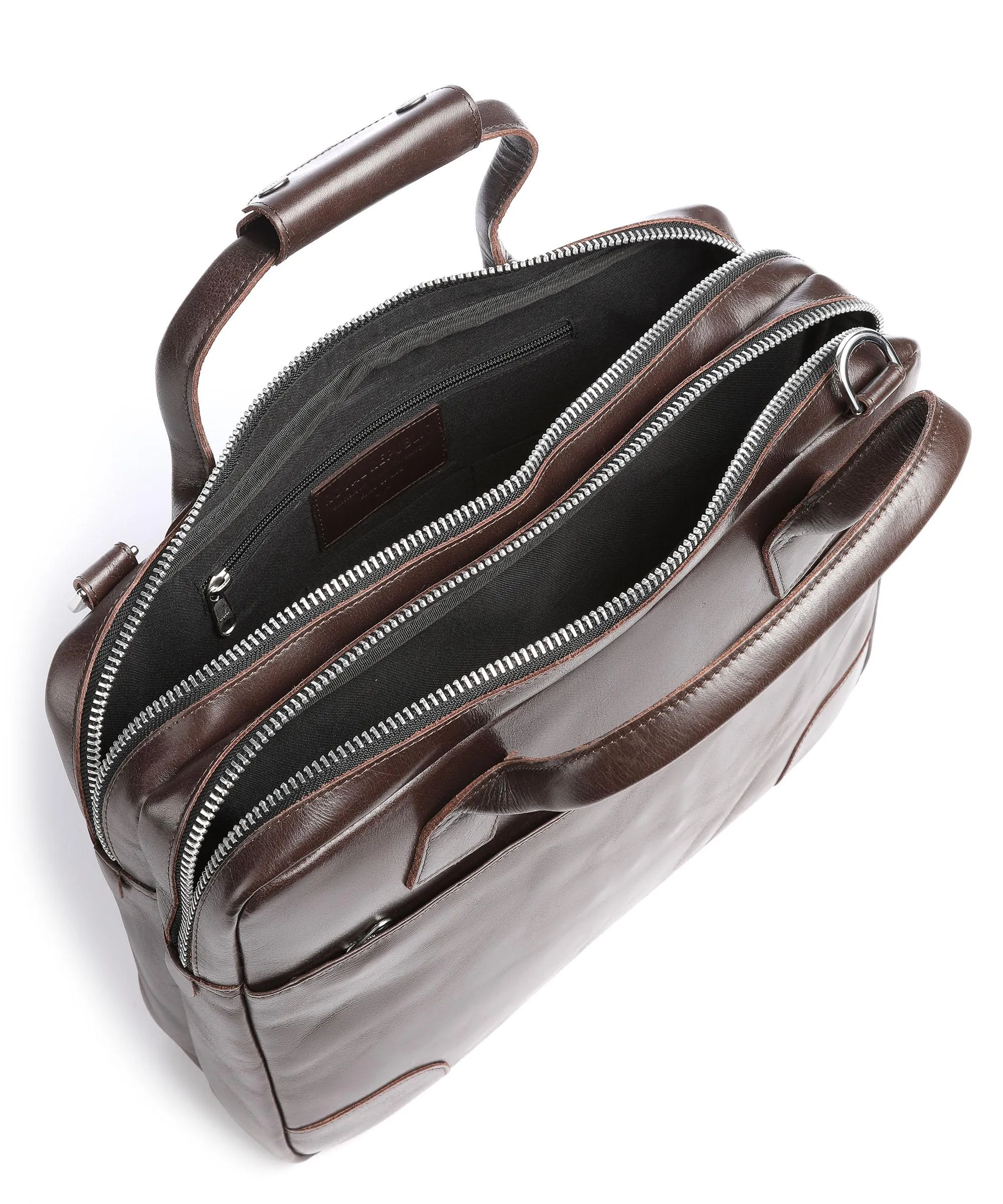  Royal RepubliQ Nano Big Zip Cartella 16″ pelle a grana fine marrone scuro  