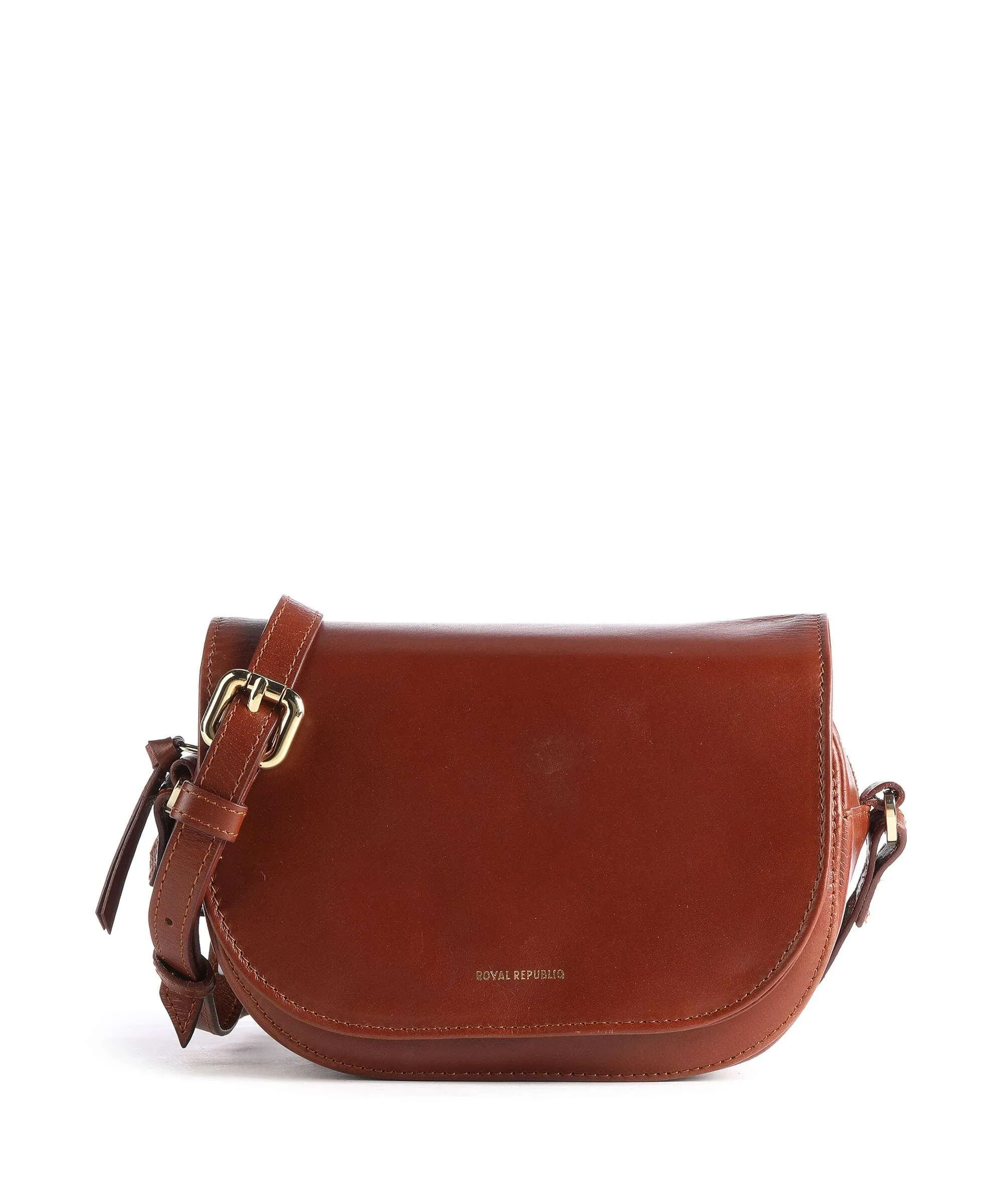  Royal RepubliQ Raf Curve Borsa a tracolla pelle di bufalo cognac  