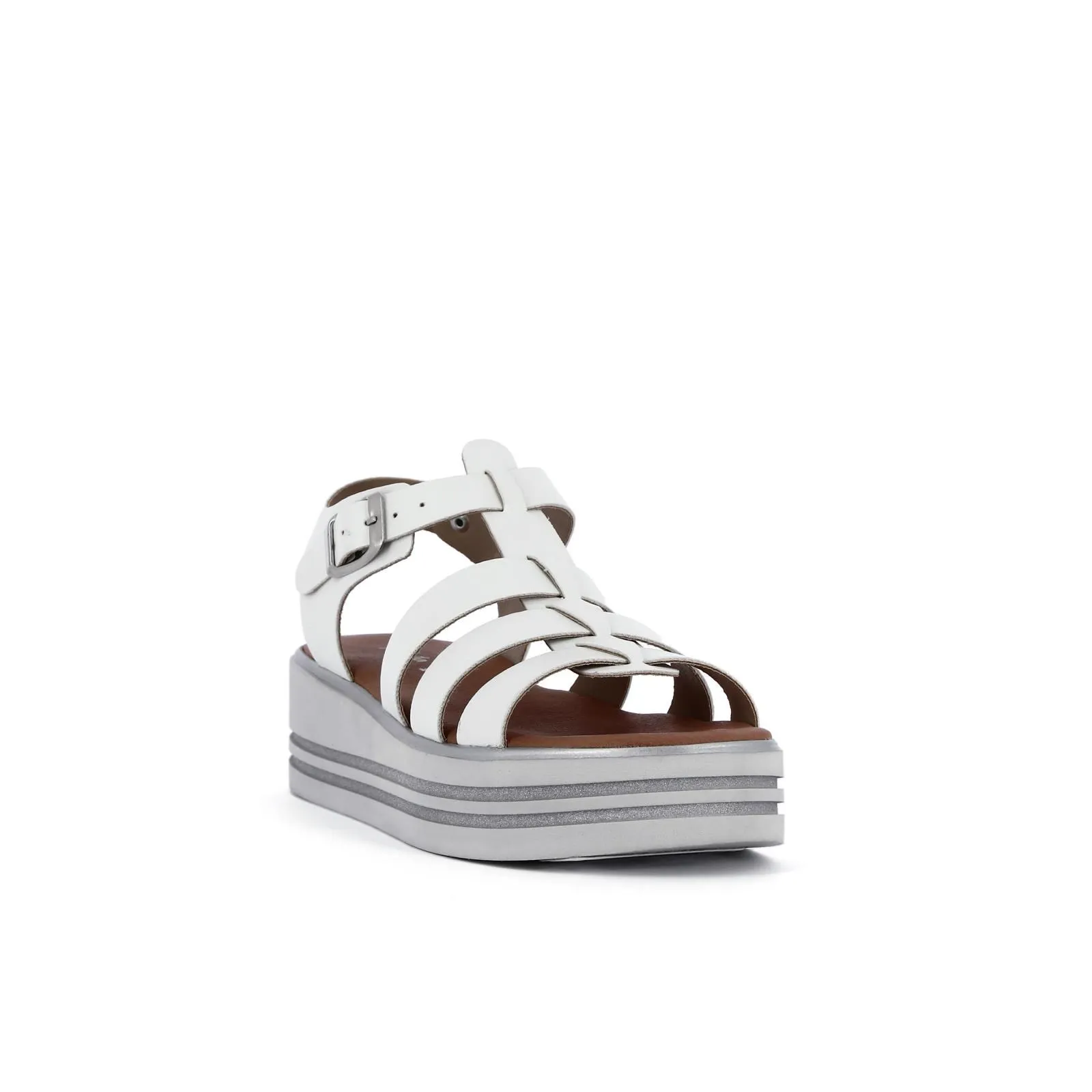 Sandali bianchi con suola platform