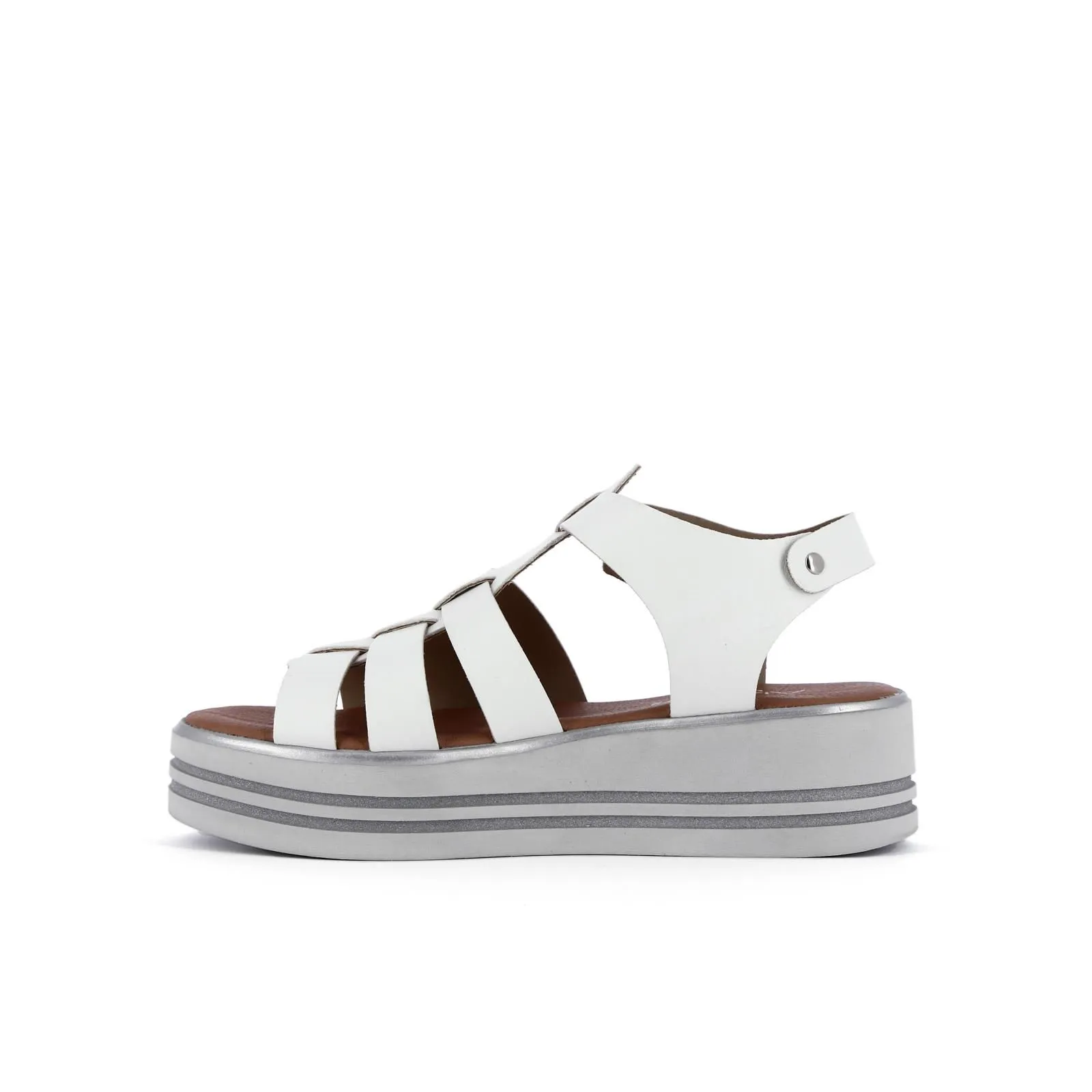 Sandali bianchi con suola platform