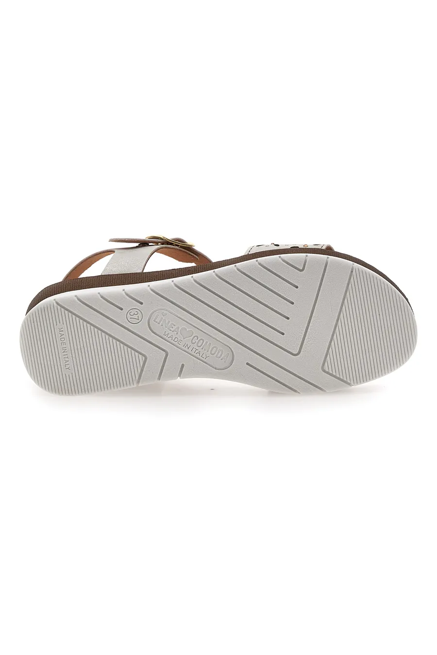 Sandali Bianchi Perlati con Platform Linea Comoda 7194P