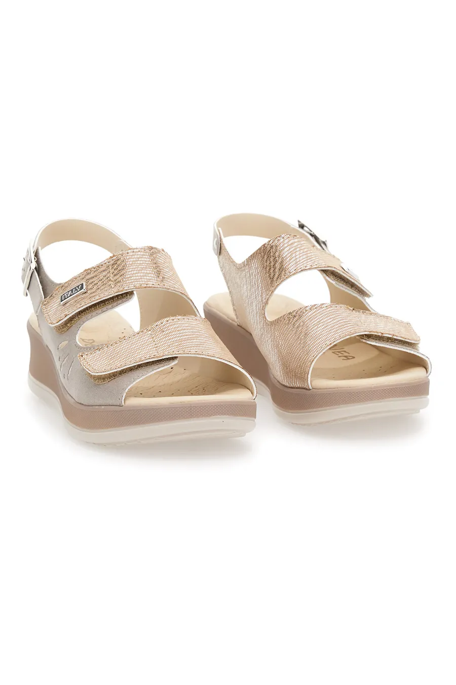 Sandali classici Dulcinea 542292 Beige con strappi e cinturino regolabili