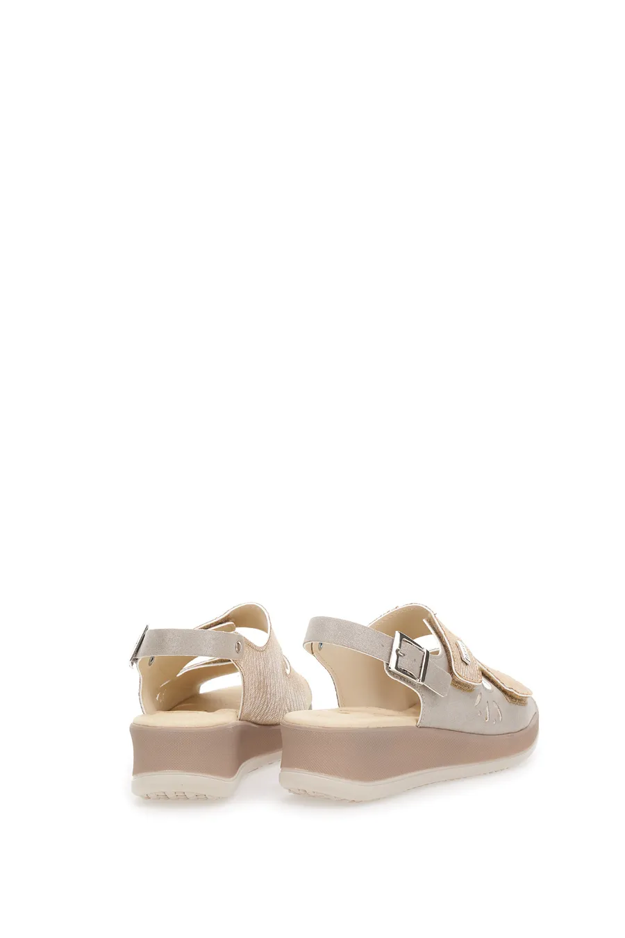 Sandali classici Dulcinea 542292 Beige con strappi e cinturino regolabili