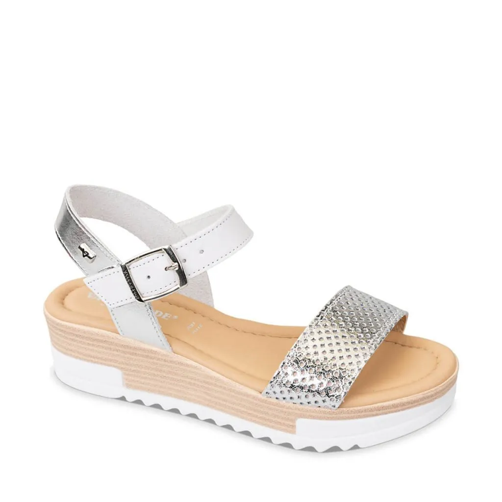SANDALI COMFORT FASCIA ARGENTO