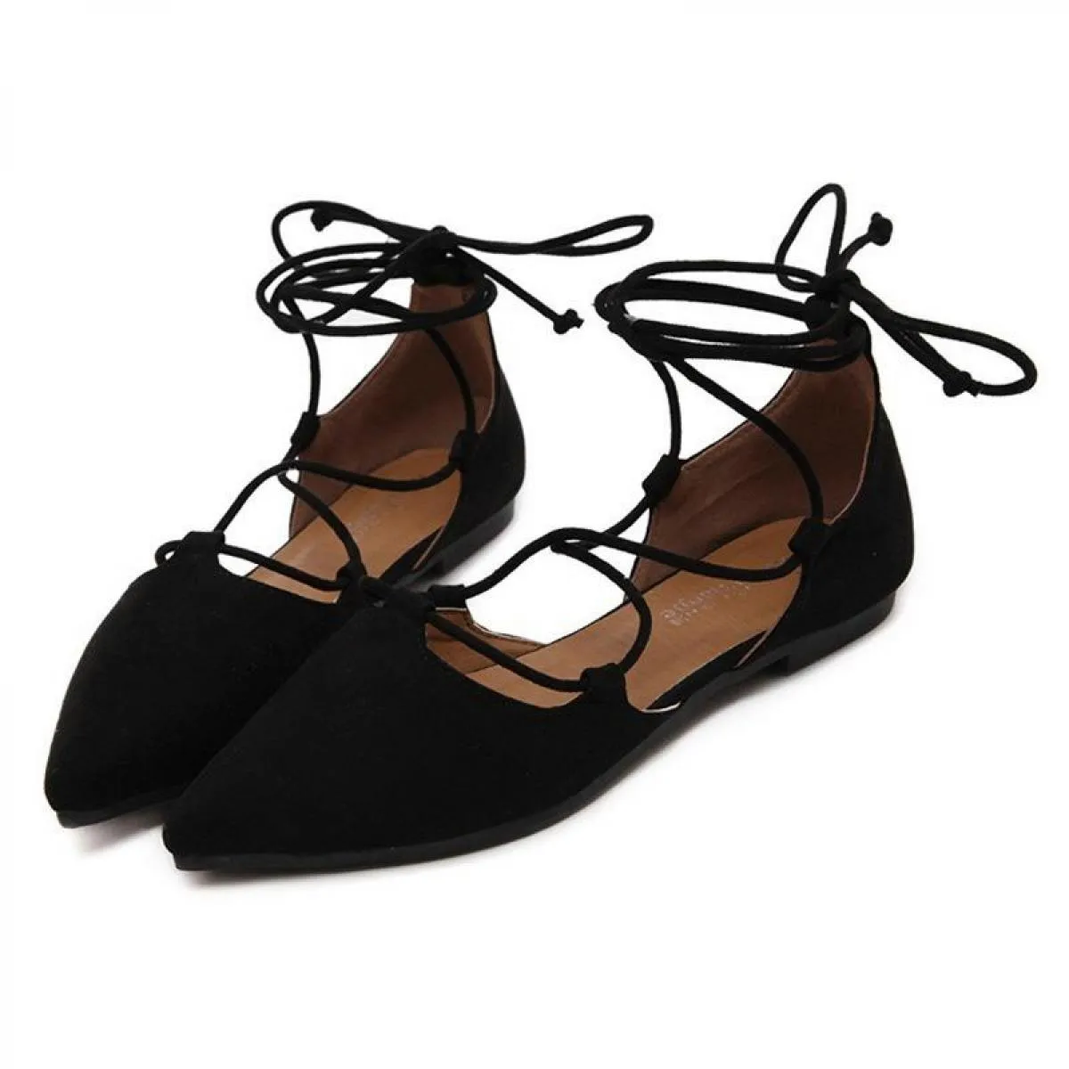 Sandali estivi di moda per le donne 2022 nuove scarpe basse per donna sandali con cinturino a punta con lacci bassi sandali da d