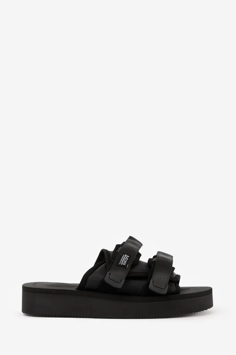 Sandali flats MOTO-PO in nylon nero