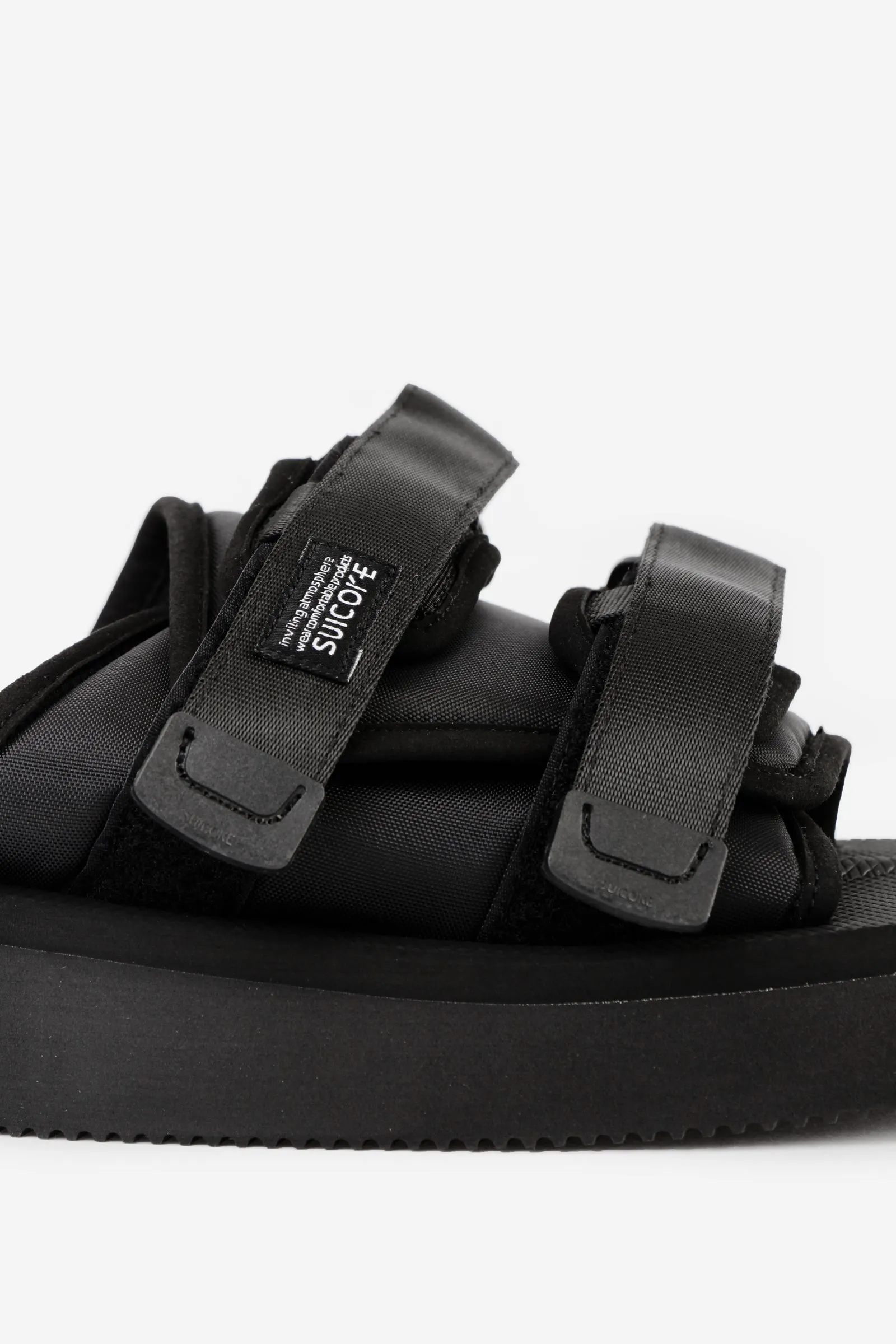 Sandali flats MOTO-PO in nylon nero