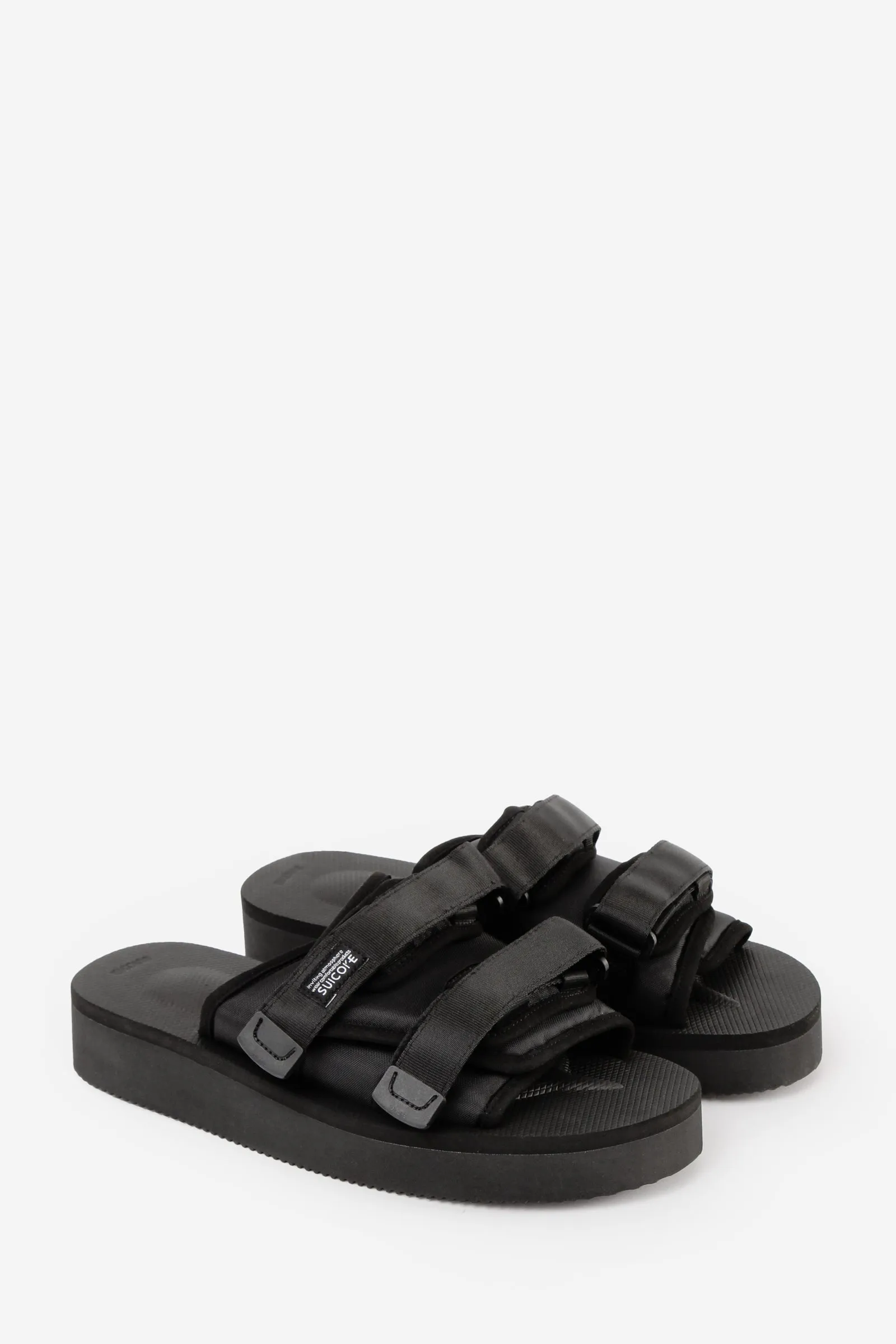 Sandali flats MOTO-PO in nylon nero