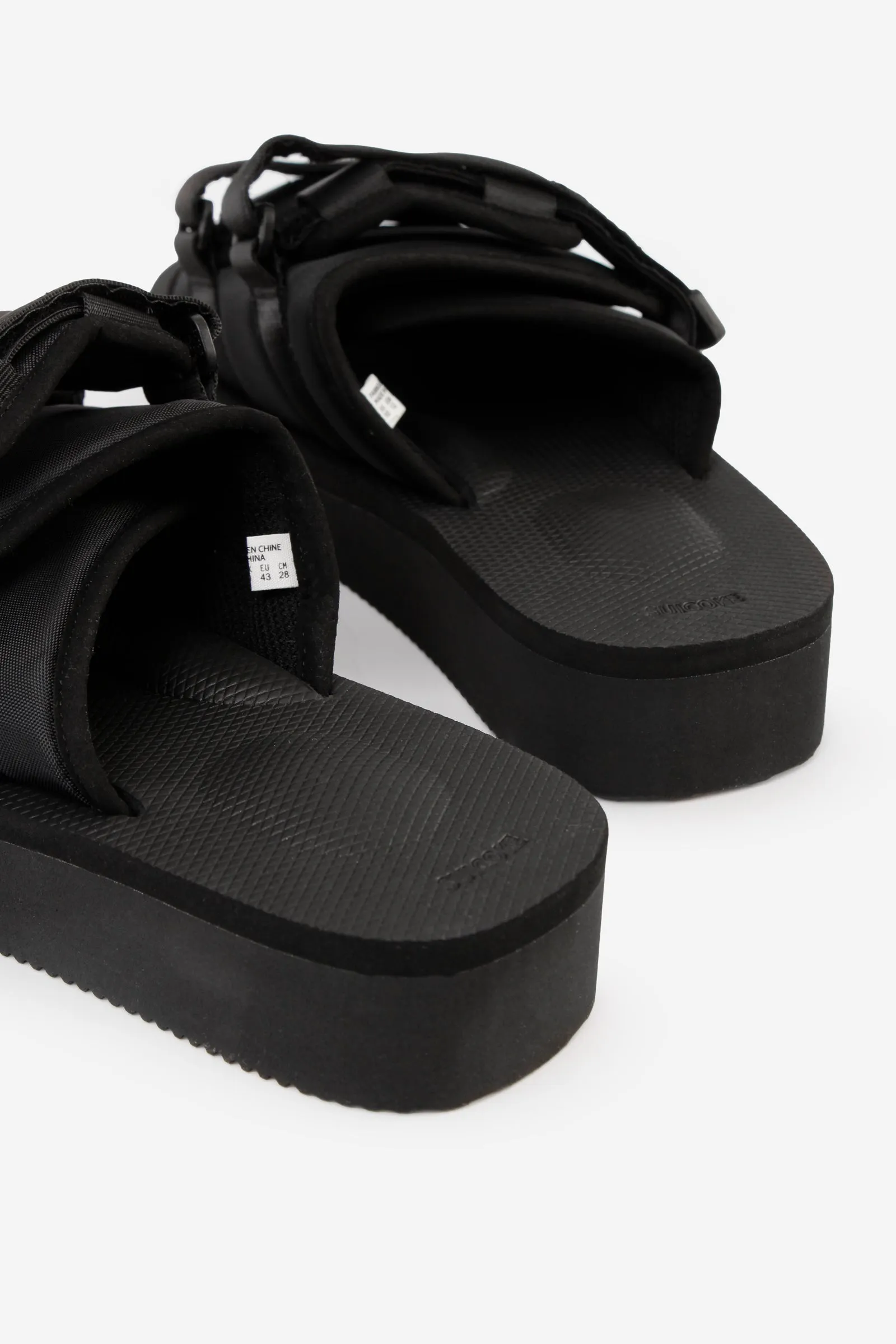 Sandali flats MOTO-PO in nylon nero