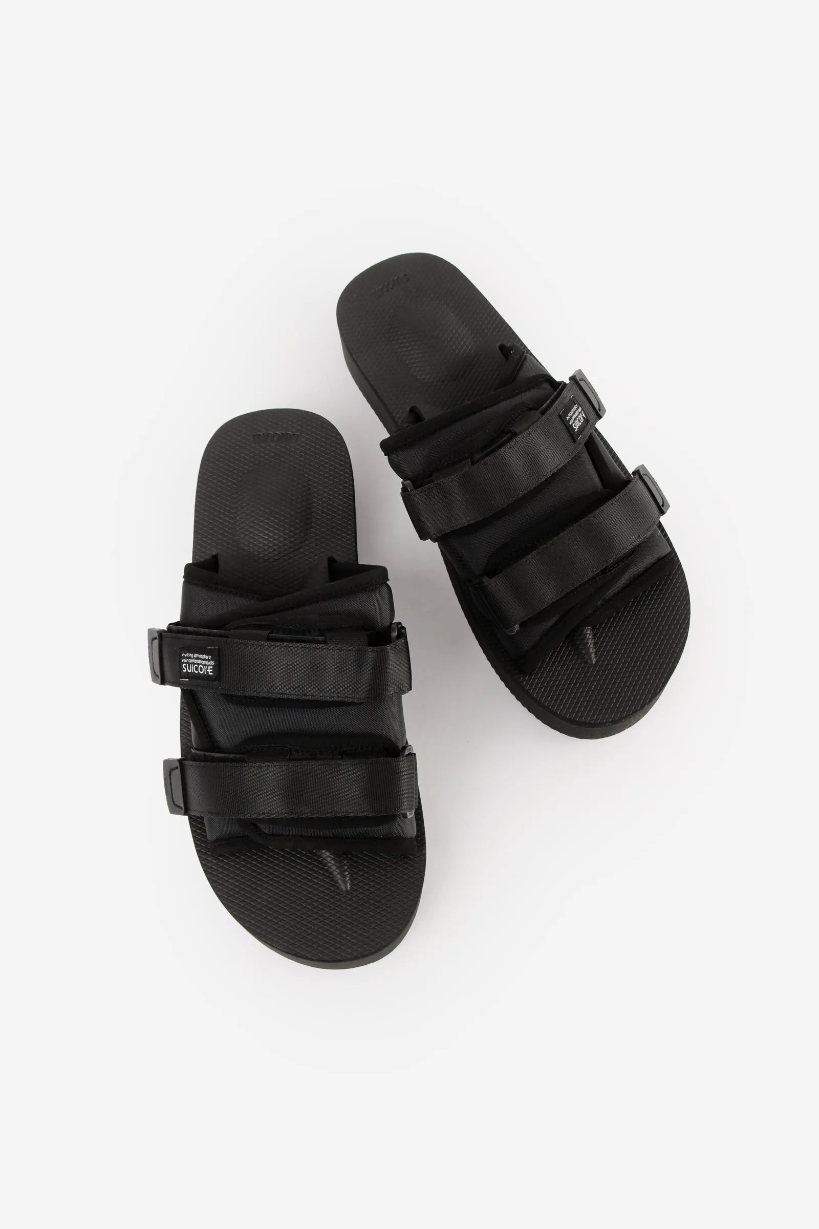 Sandali flats MOTO-PO in nylon nero