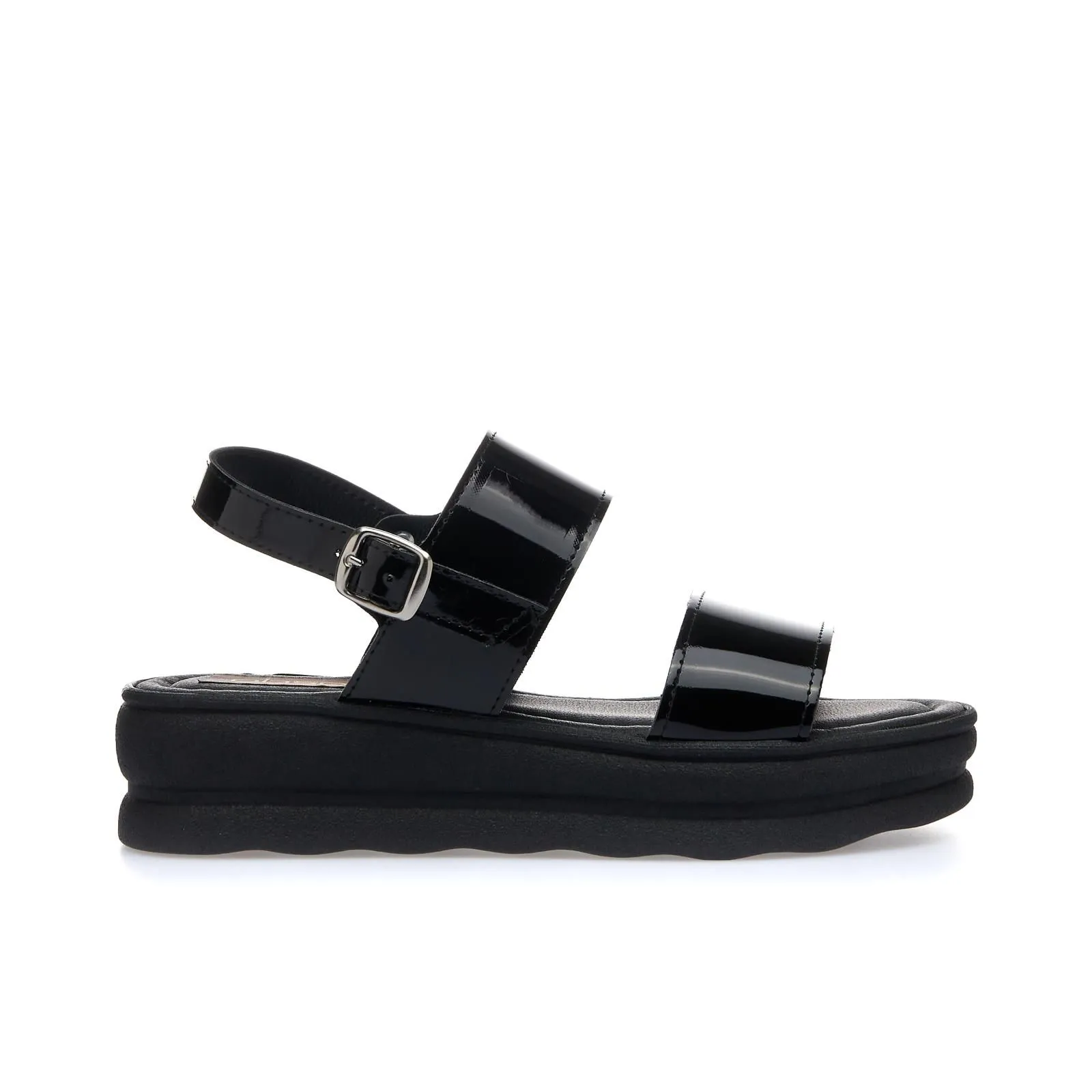 Sandali neri con suola platform