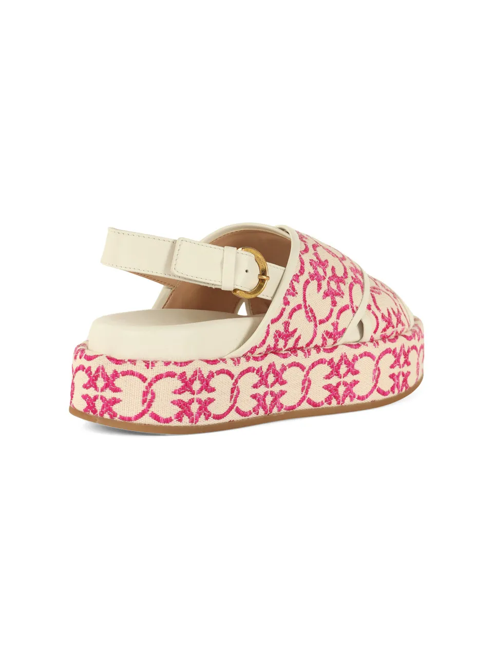 Sandali platform in canvas FLORES 07