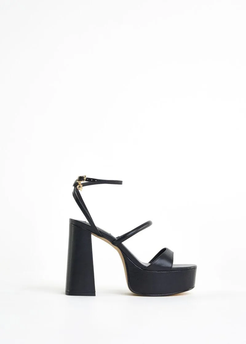 Sandali platform in pelle