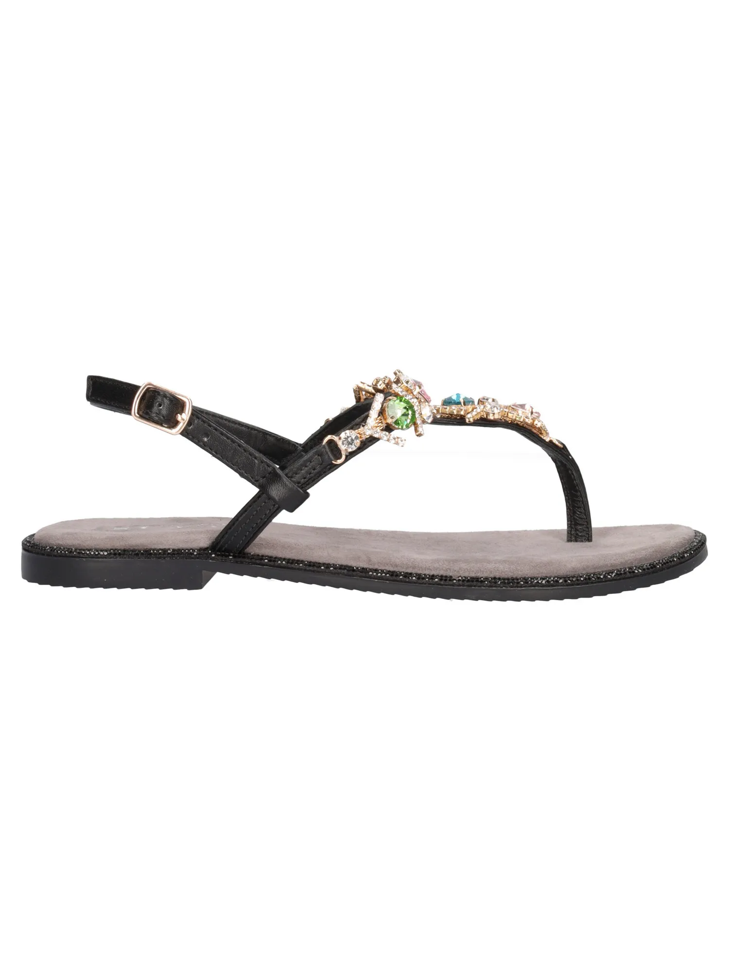 Sandalo infradito keys da donna nero