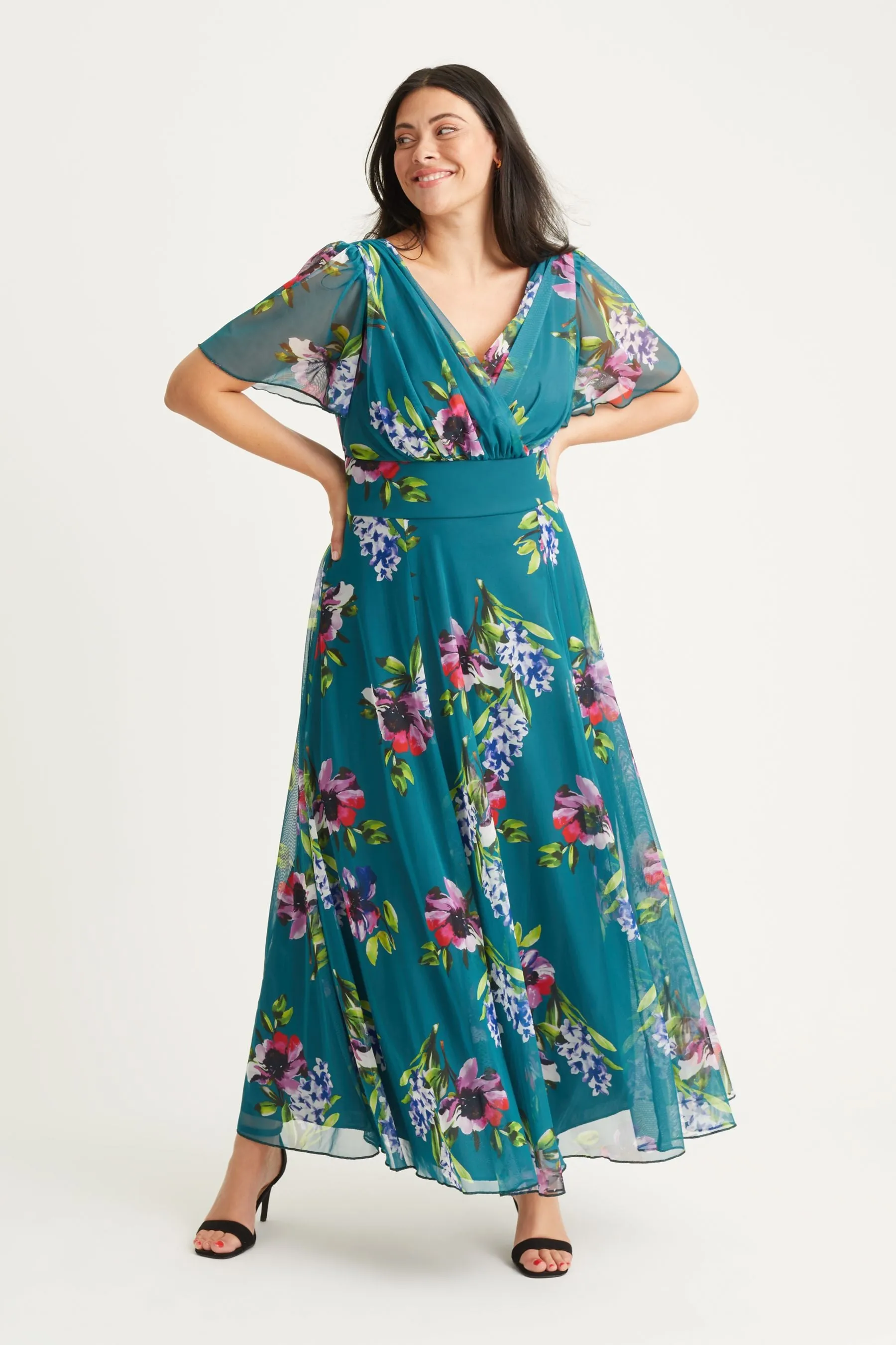 Scarlett & Jo - Isabelle - Abito maxi con maniche a pipistrello