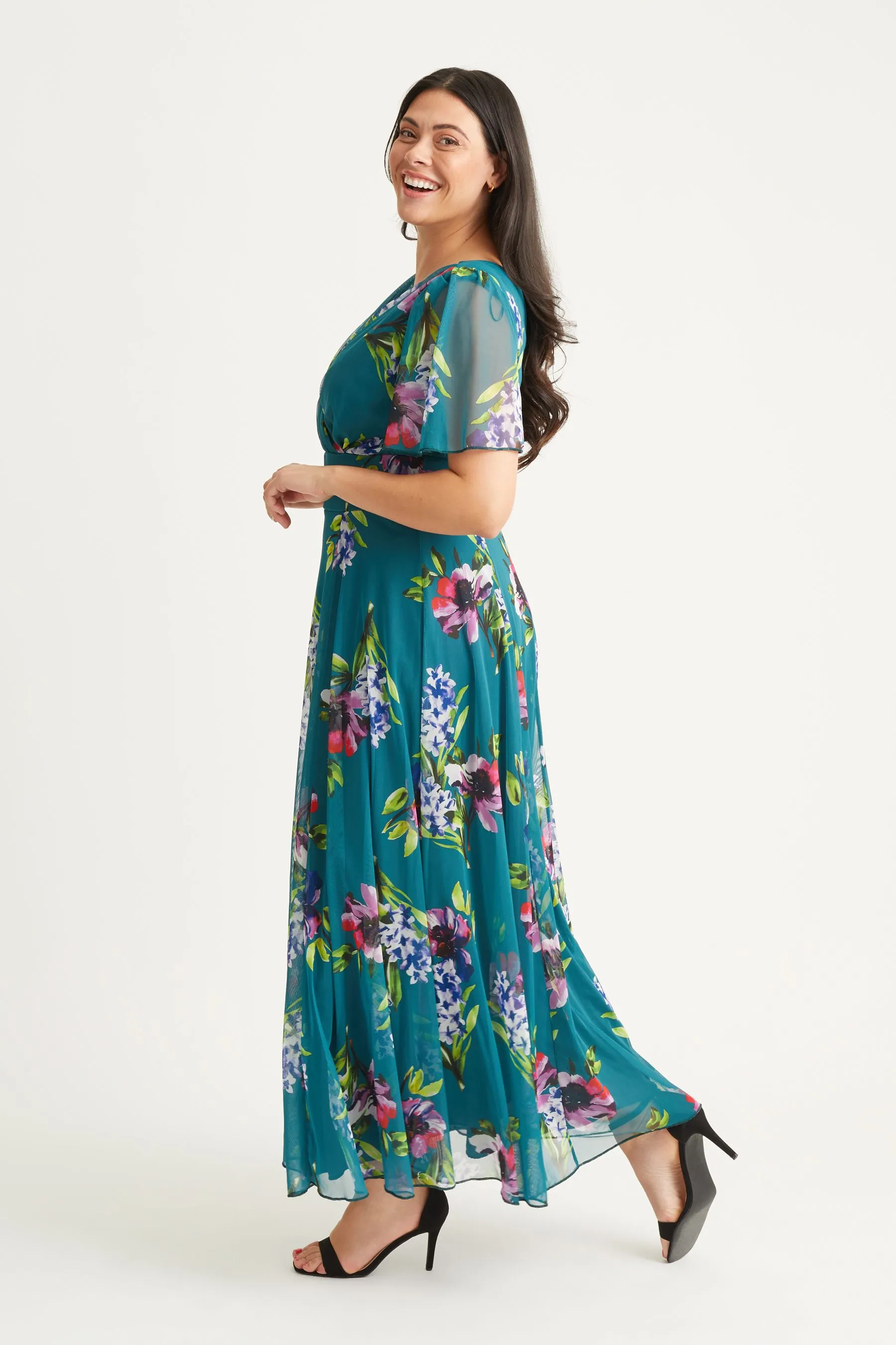 Scarlett & Jo - Isabelle - Abito maxi con maniche a pipistrello