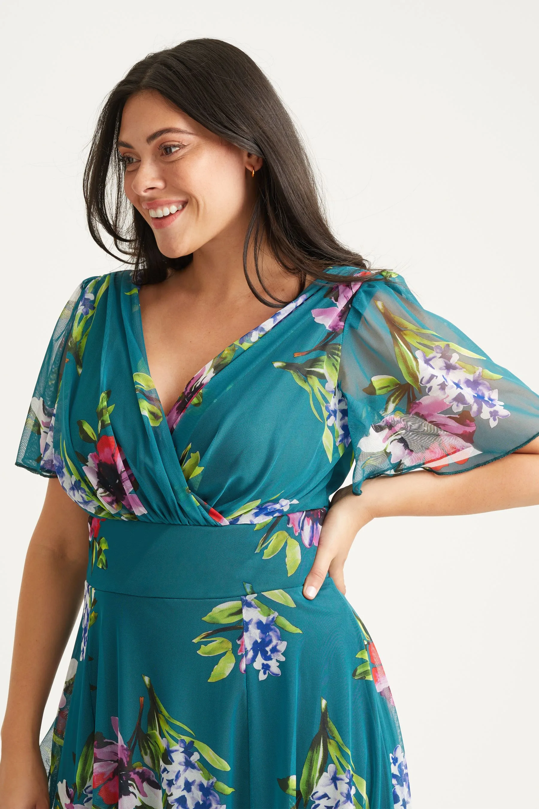 Scarlett & Jo - Isabelle - Abito maxi con maniche a pipistrello