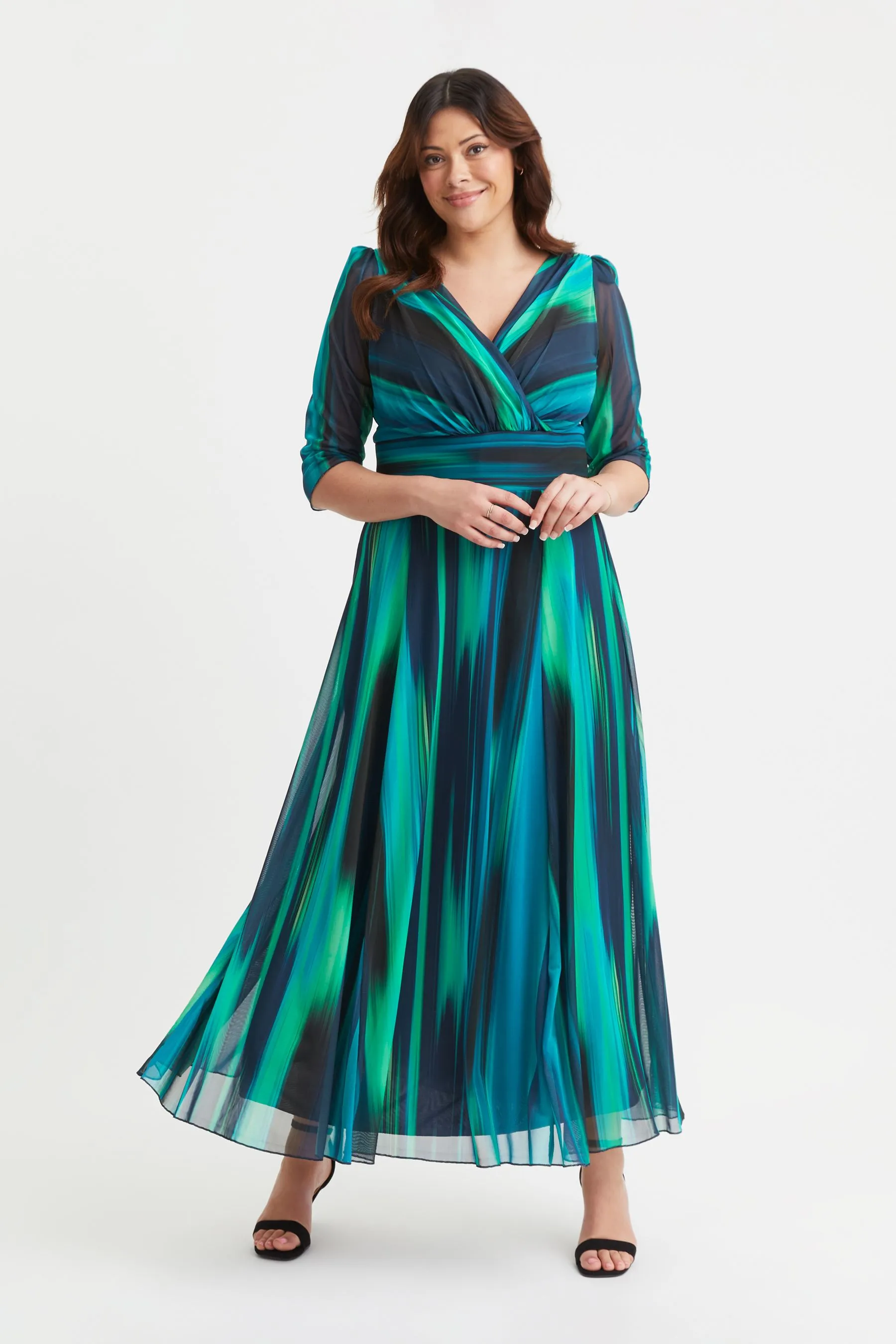 Scarlett & Jo Verity - Abito maxi con maniche a 3/4