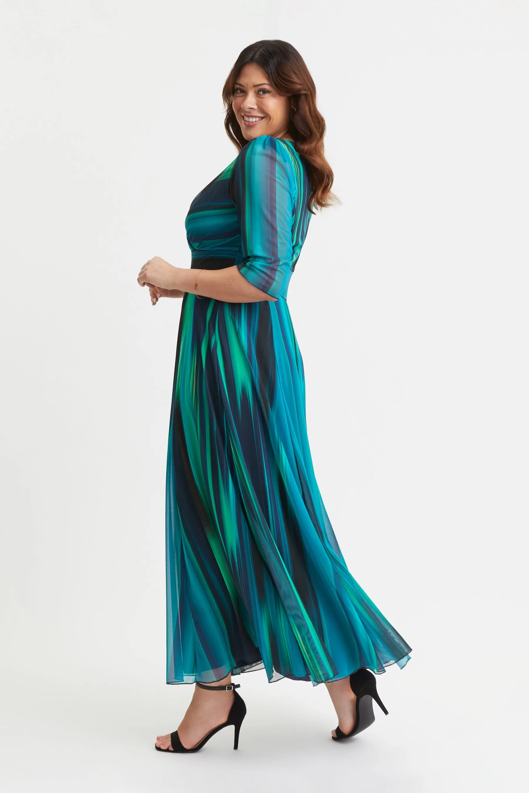 Scarlett & Jo Verity - Abito maxi con maniche a 3/4