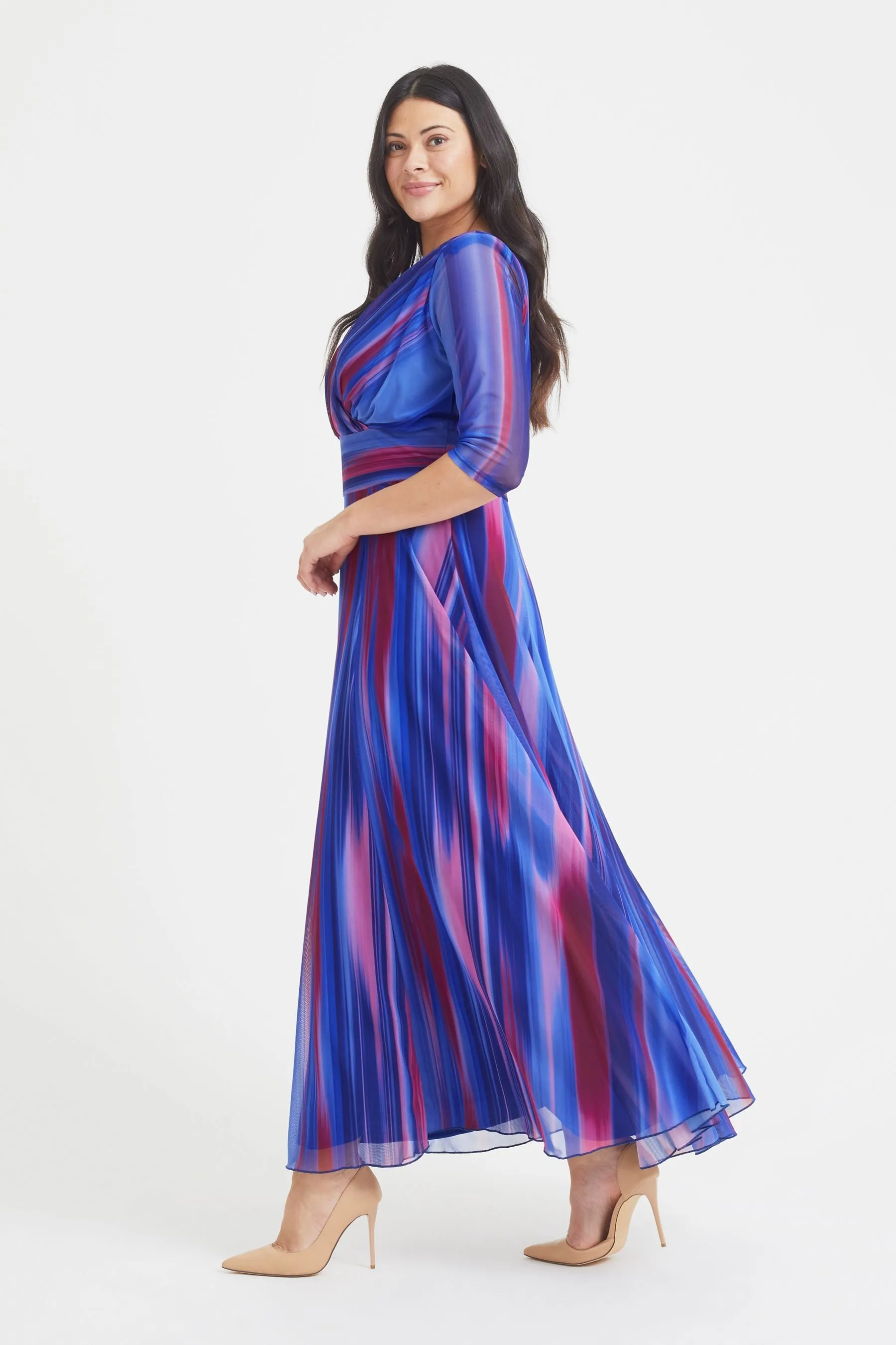 Scarlett & Jo Verity - Abito maxi in Stampa stile ikat