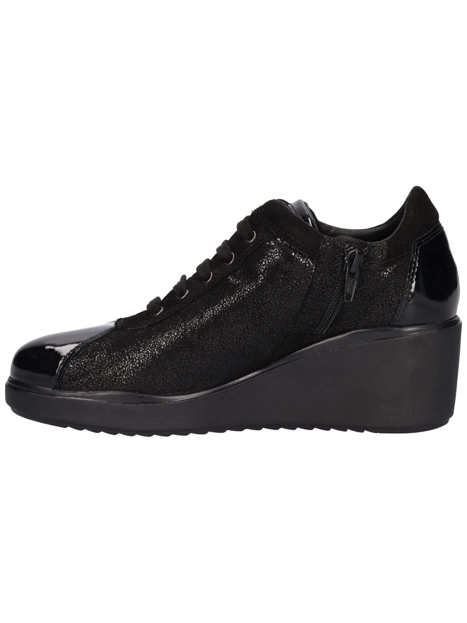 Scarpa casual con zeppa Valleverde da donna nera