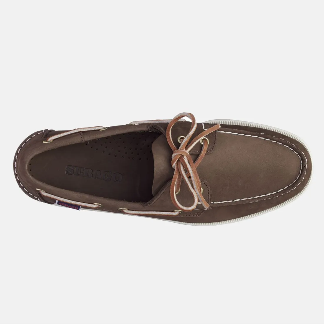 Scarpa da barca Sebago Docksides Portland in nabuck marrone