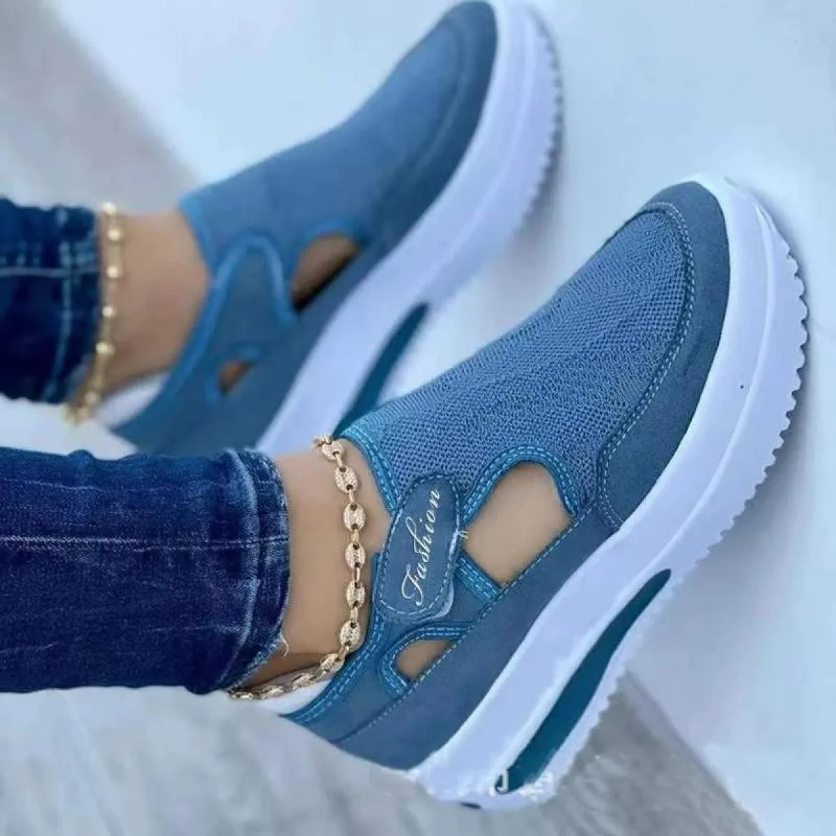 Scarpe da ginnastica casual da donna 2022 scarpe da ginnastica casual in rete da donna zeppe Lowheel traspiranti per camminare