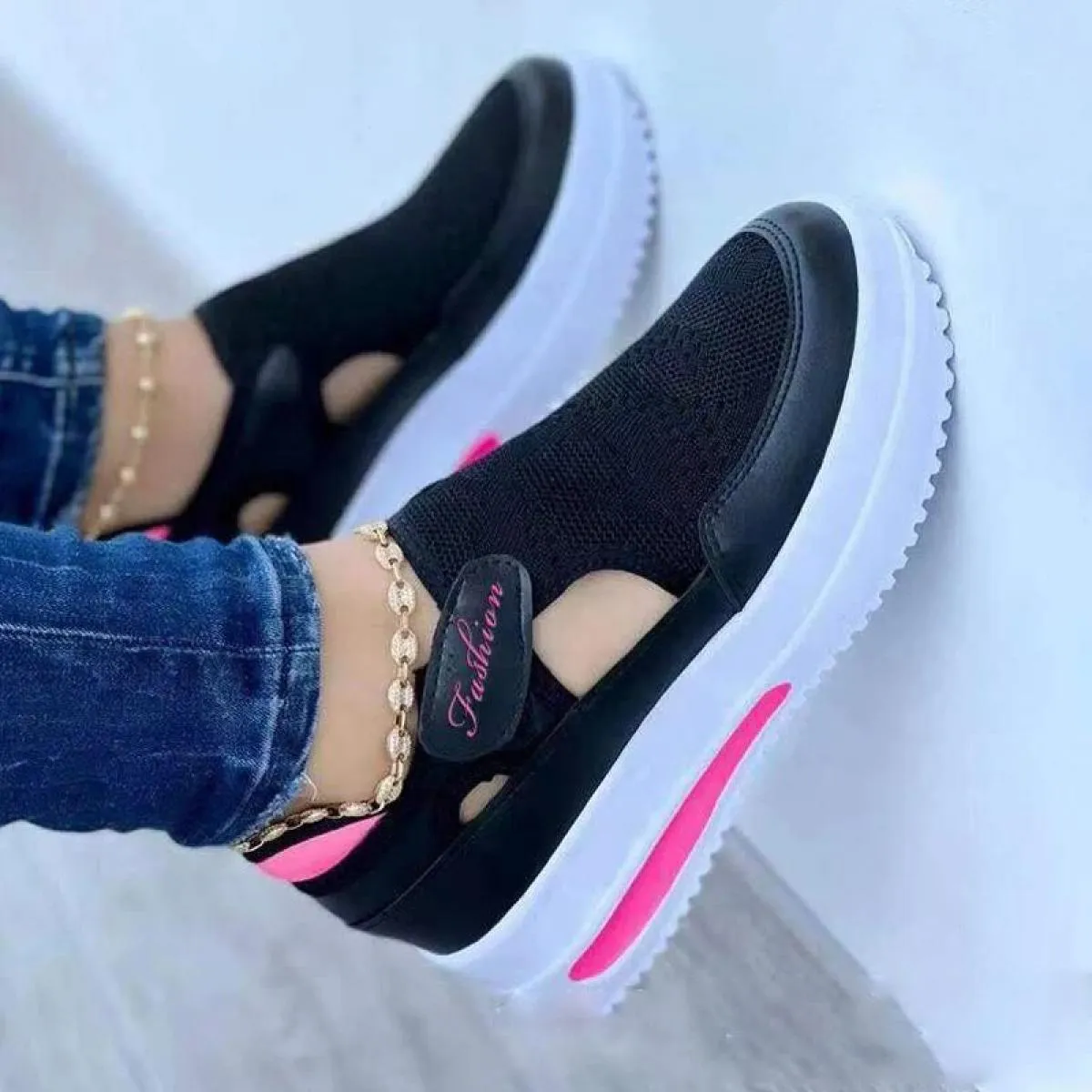 Scarpe da ginnastica casual da donna 2022 scarpe da ginnastica casual in rete da donna zeppe Lowheel traspiranti per camminare