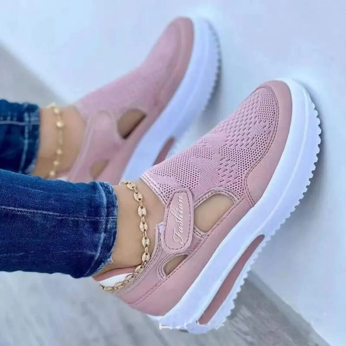 Scarpe da ginnastica casual da donna 2022 scarpe da ginnastica casual in rete da donna zeppe Lowheel traspiranti per camminare