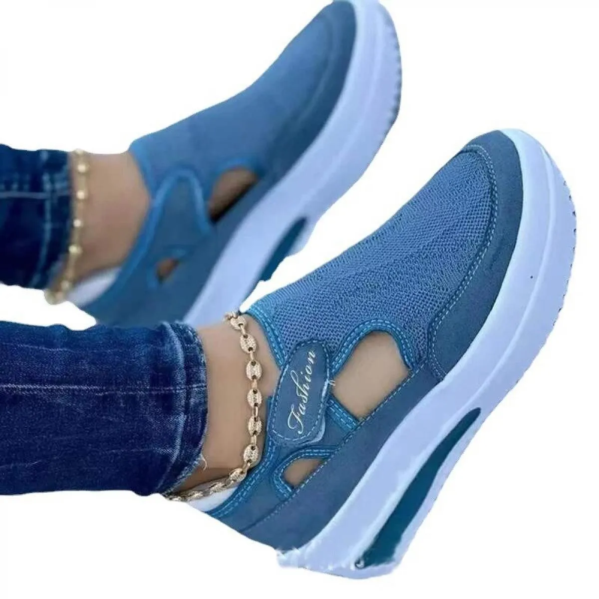 Scarpe da ginnastica casual da donna 2022 scarpe da ginnastica casual in rete da donna zeppe Lowheel traspiranti per camminare