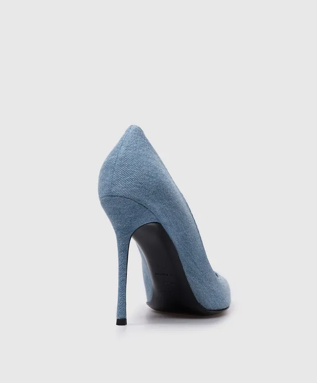 Sergio Rossi Scarpe da barca in denim blu Godiva A43842MTEY07