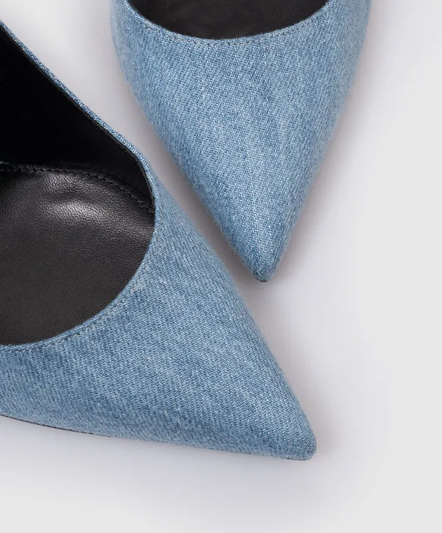 Sergio Rossi Scarpe da barca in denim blu Godiva A43842MTEY07