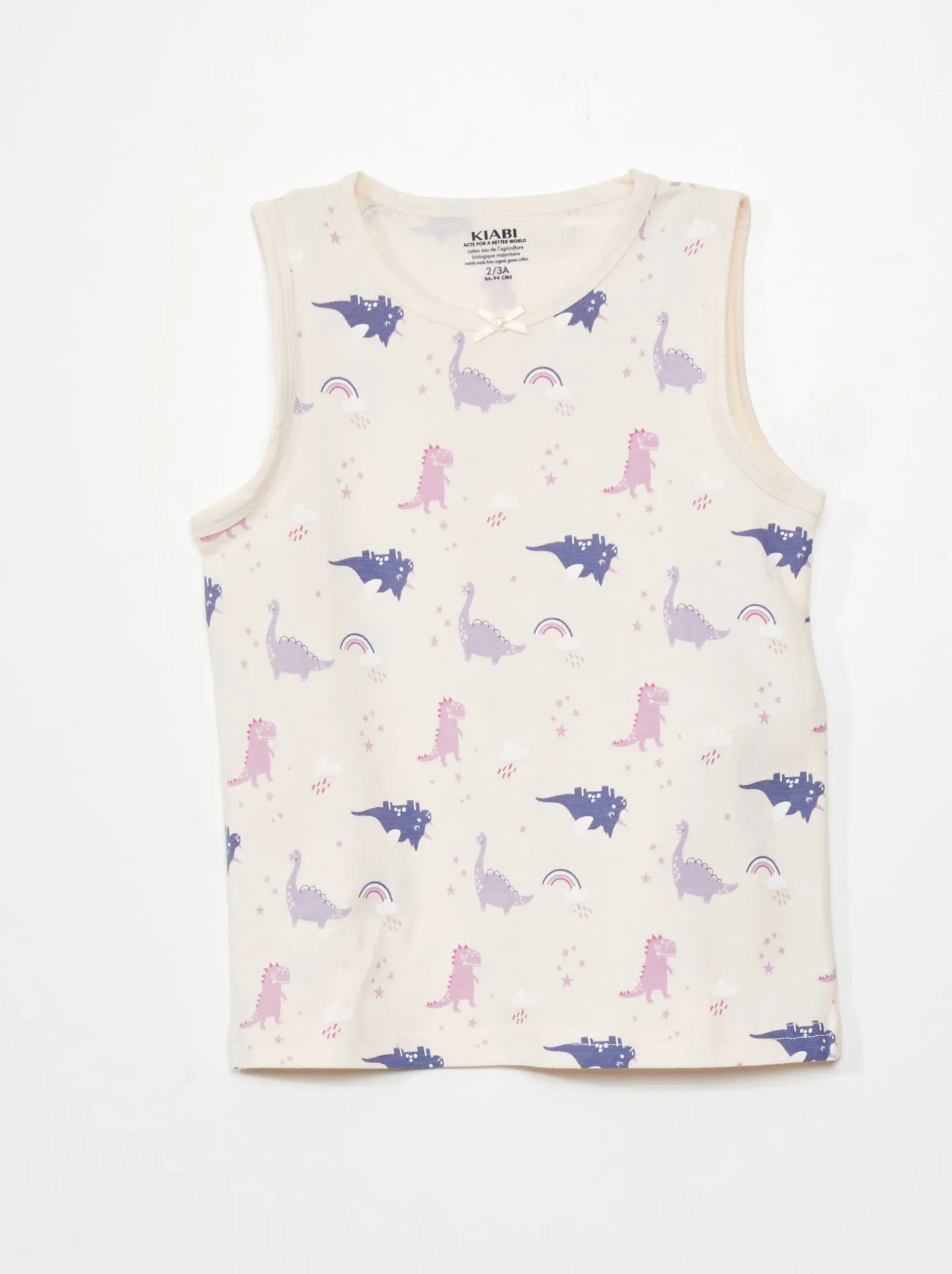 Set di 2 t-shirt + 3 culotte + 1 borsa a sacchetto -  6 pezzi - dino