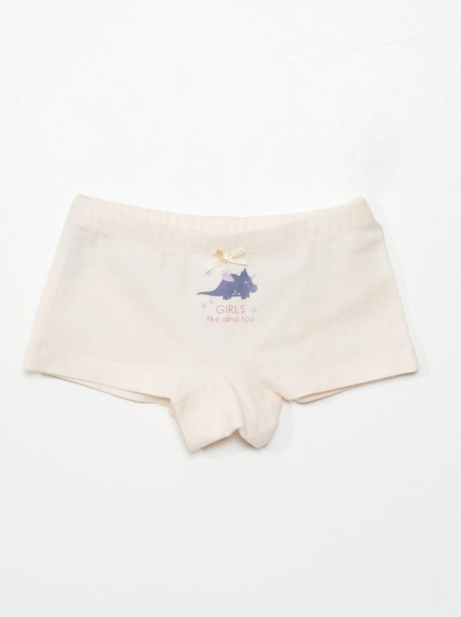Set di 2 t-shirt + 3 culotte + 1 borsa a sacchetto -  6 pezzi - dino