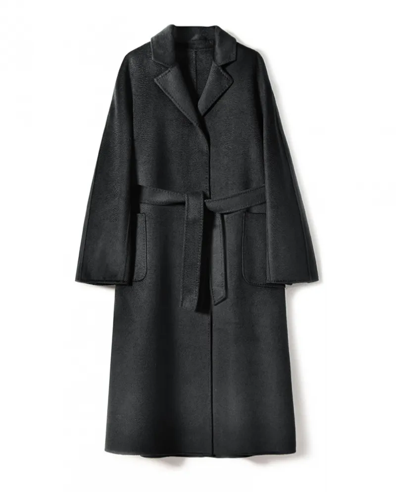 Shenghong accuratamente selezionato 23 Autunno e inverno Nuovo stile M Famiglia Cappotto di lana con ondulazione dell'acqua a do