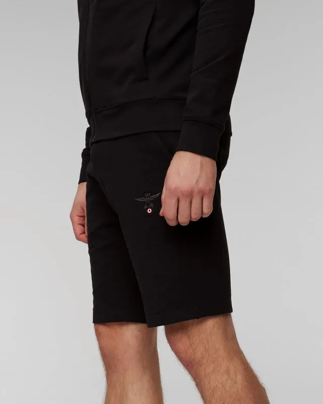 Shorts da tuta neri da uomo Aeronautica Militare