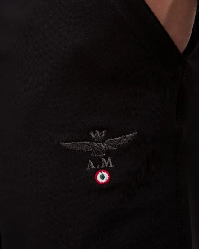 Shorts da tuta neri da uomo Aeronautica Militare