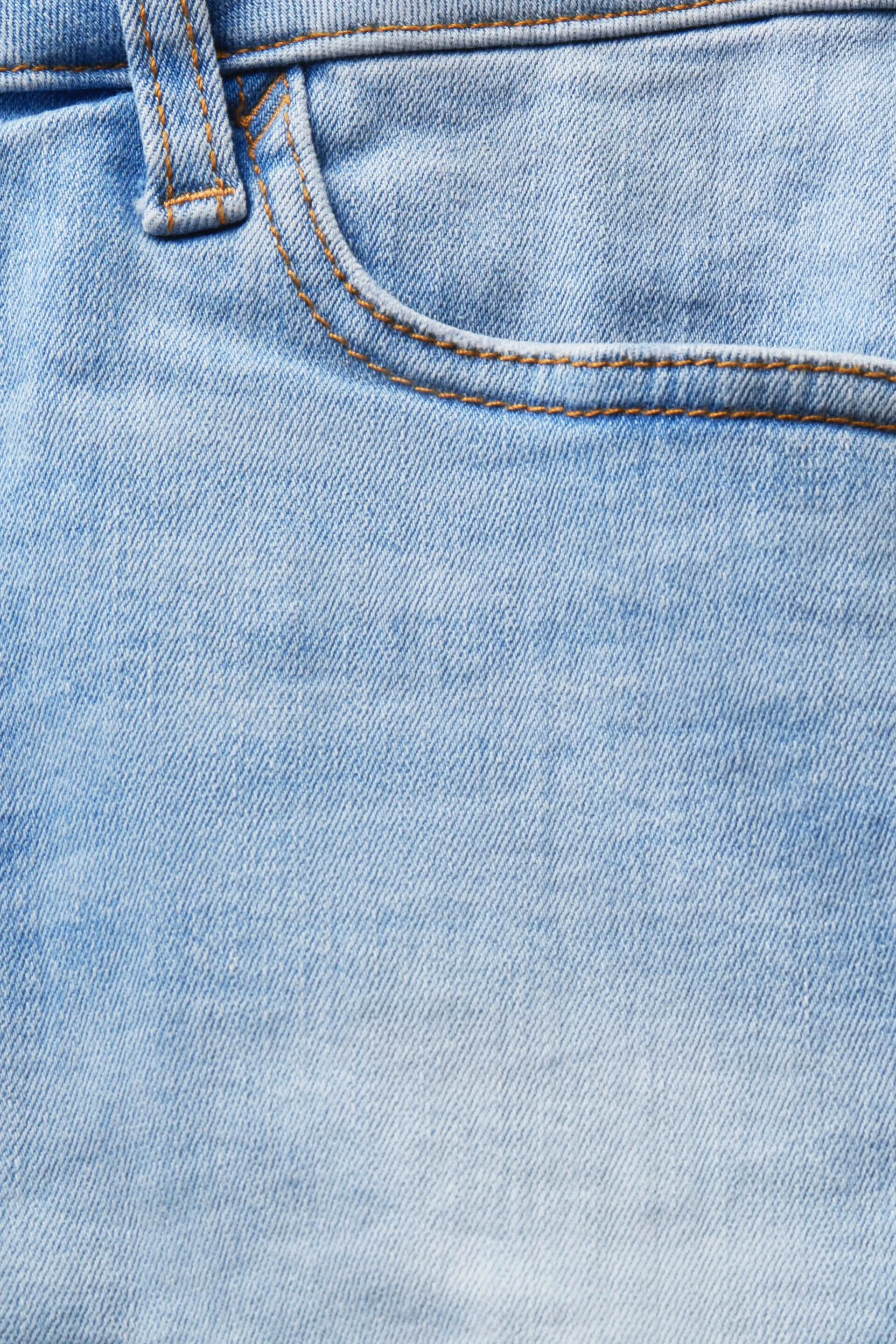 Shorts in denim a vita media