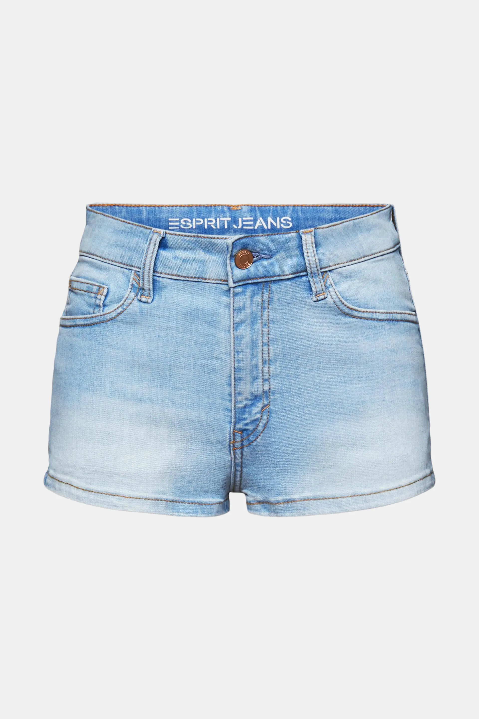 Shorts in denim a vita media