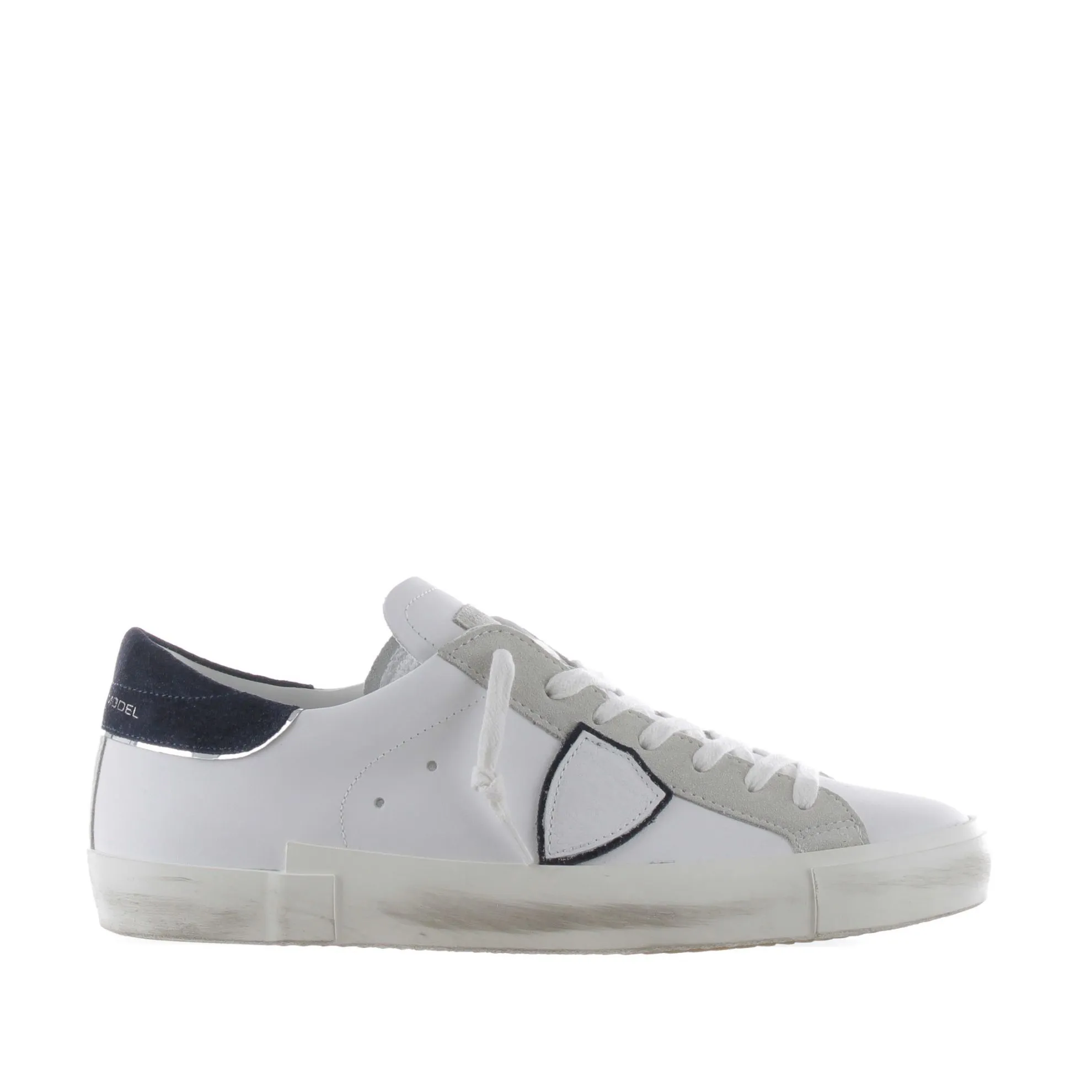Sneaker paris x in pelle effetto vintage