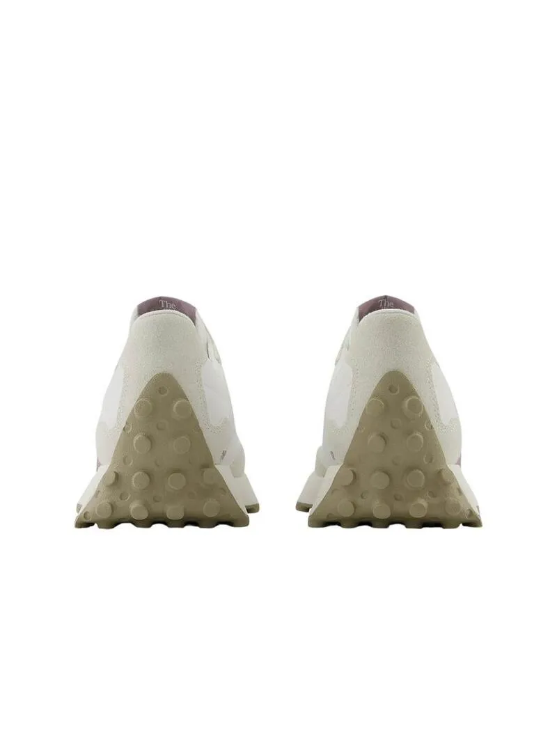Sneakers New Balance 327 bianche e rosa per donna.