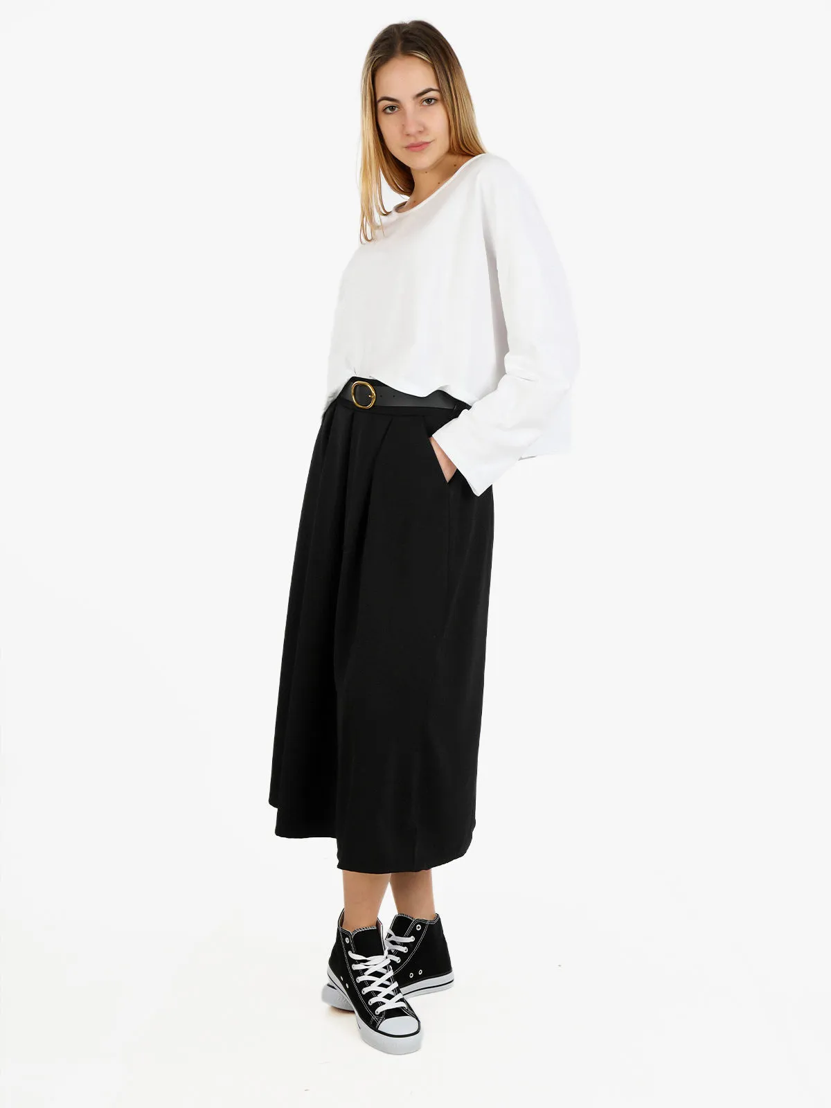 Solada Jupe midi avec ceinture