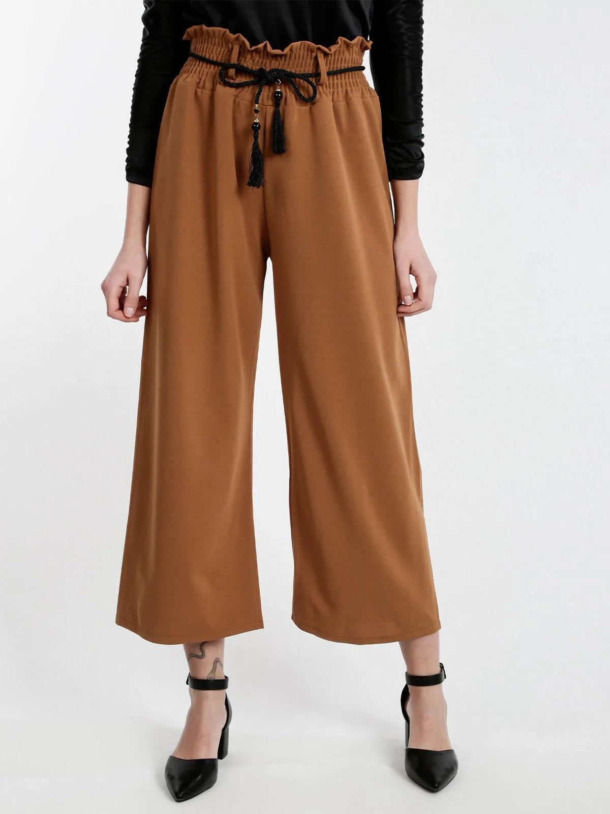 Solada Pantalon jupe-culotte uni femme