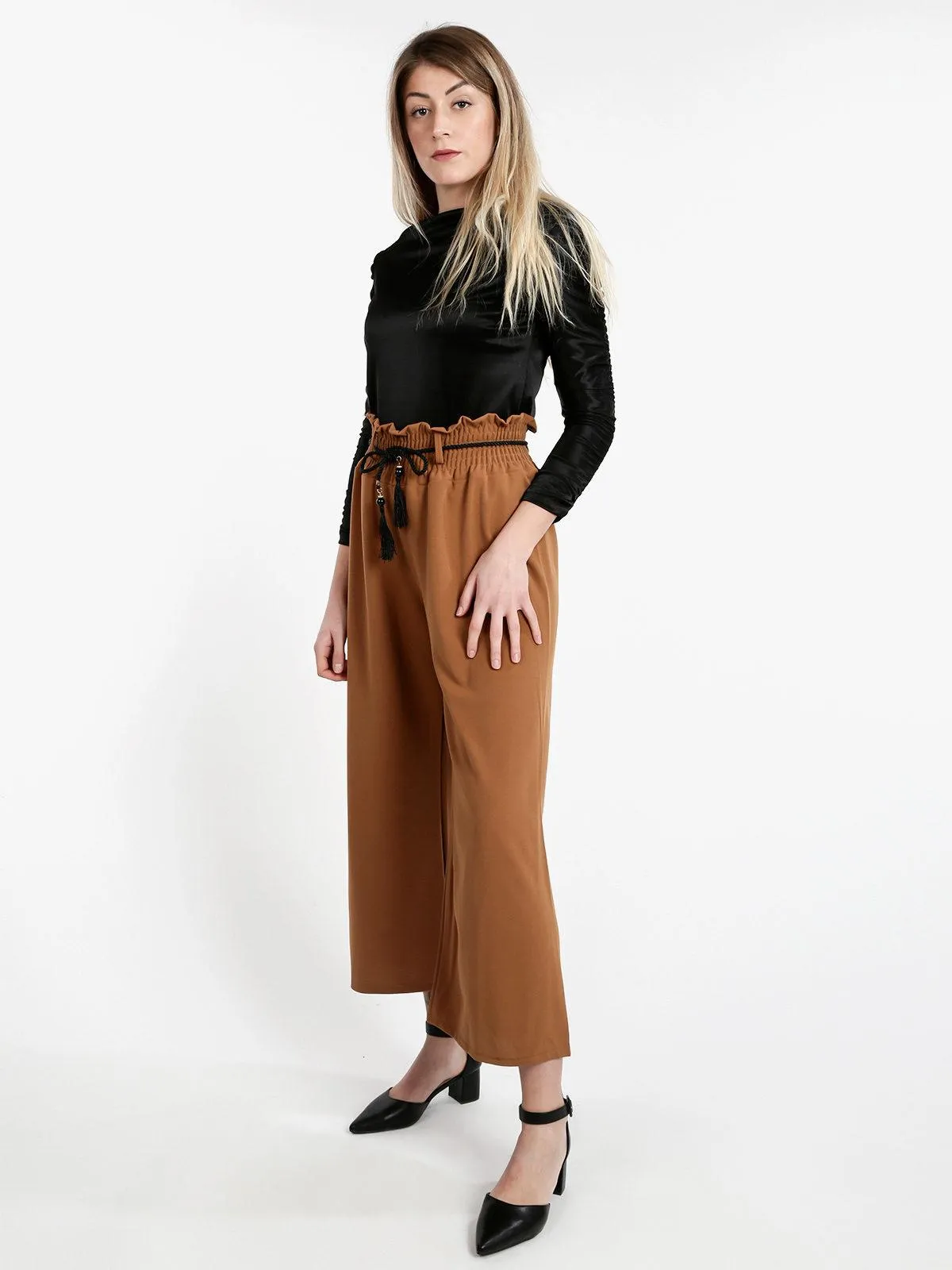 Solada Pantalon jupe-culotte uni femme
