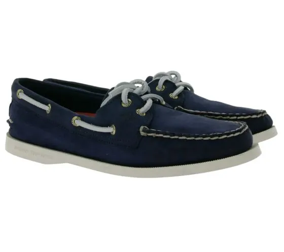 SPERRY Wms Authentic Original 2-Eye Scarpe da barca in vera pelle da donna STS81162 blu