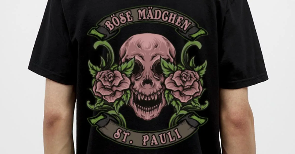 'St. Pauli Frau Böse Mädchen St. Pauli' Maglietta uomo 