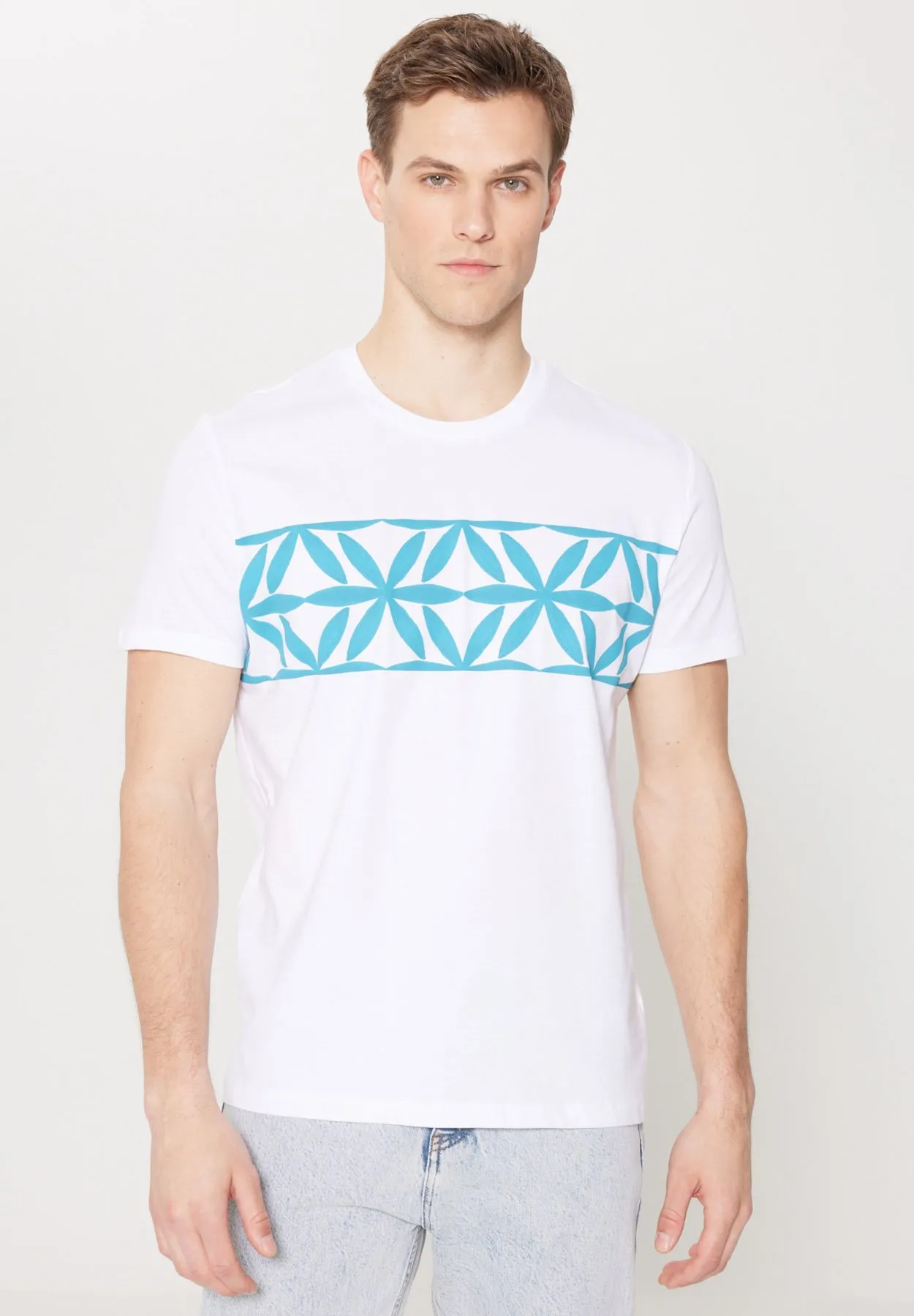 STANDARD FIT O COLLAR - T-shirt con stampa