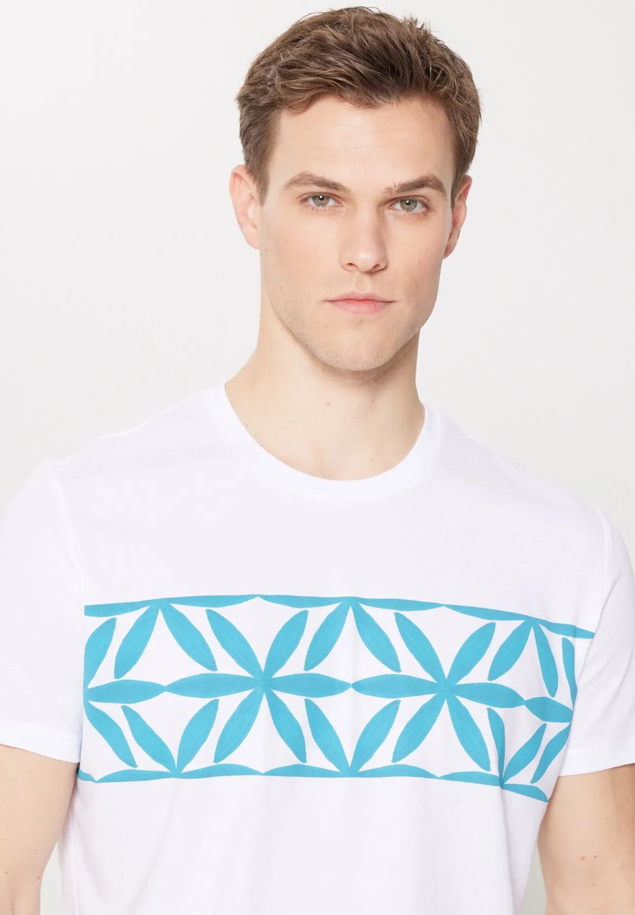 STANDARD FIT O COLLAR - T-shirt con stampa
