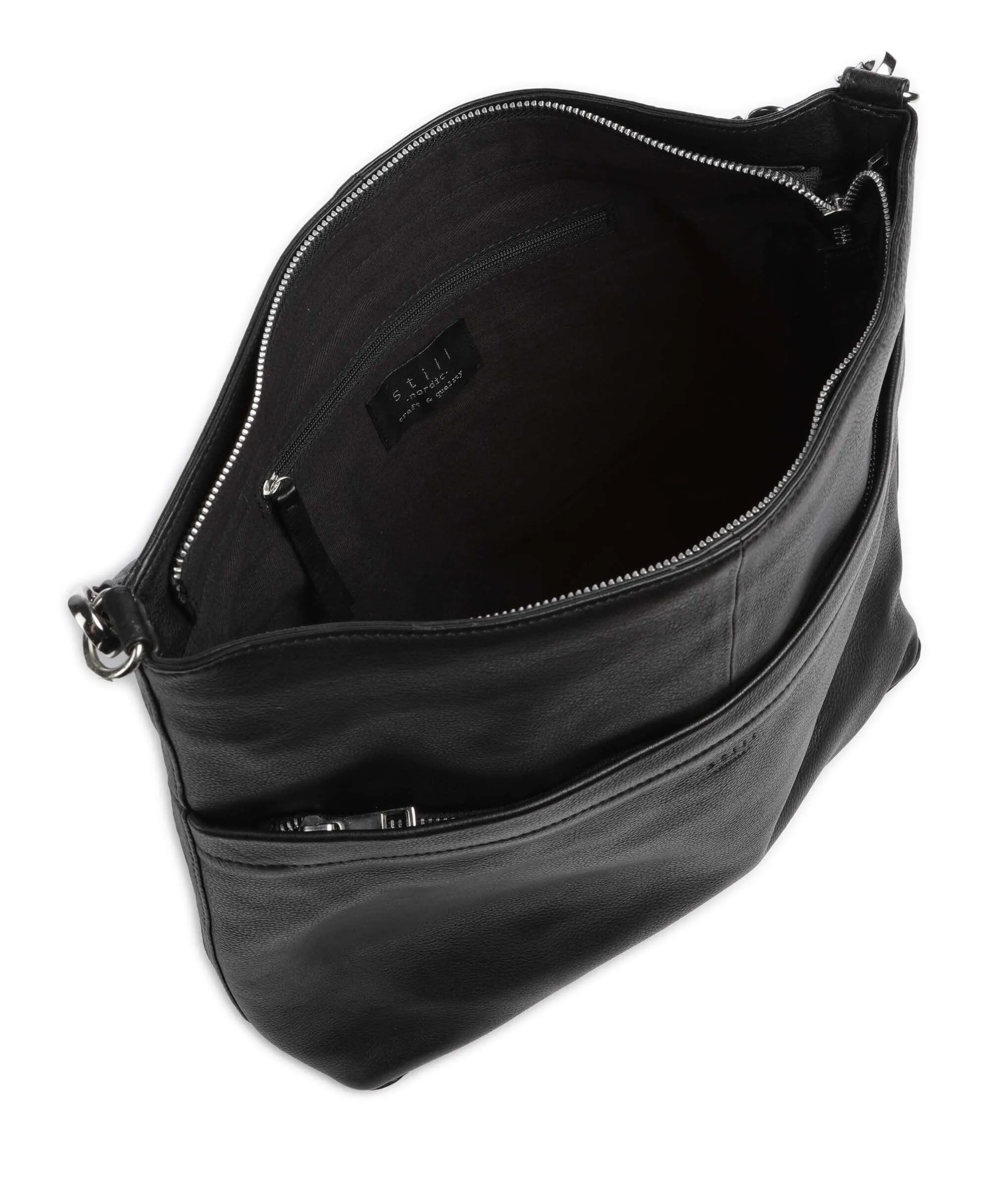  Still Nordic Anouk Borsa hobo pelle granulata nero  